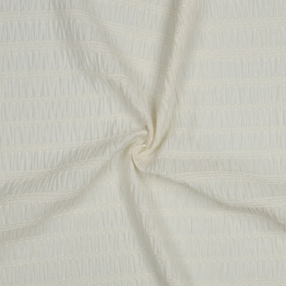 Chenille Jacquard Fabric in Ecru