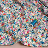 Summer Plants Viscose Poplin Fabric
