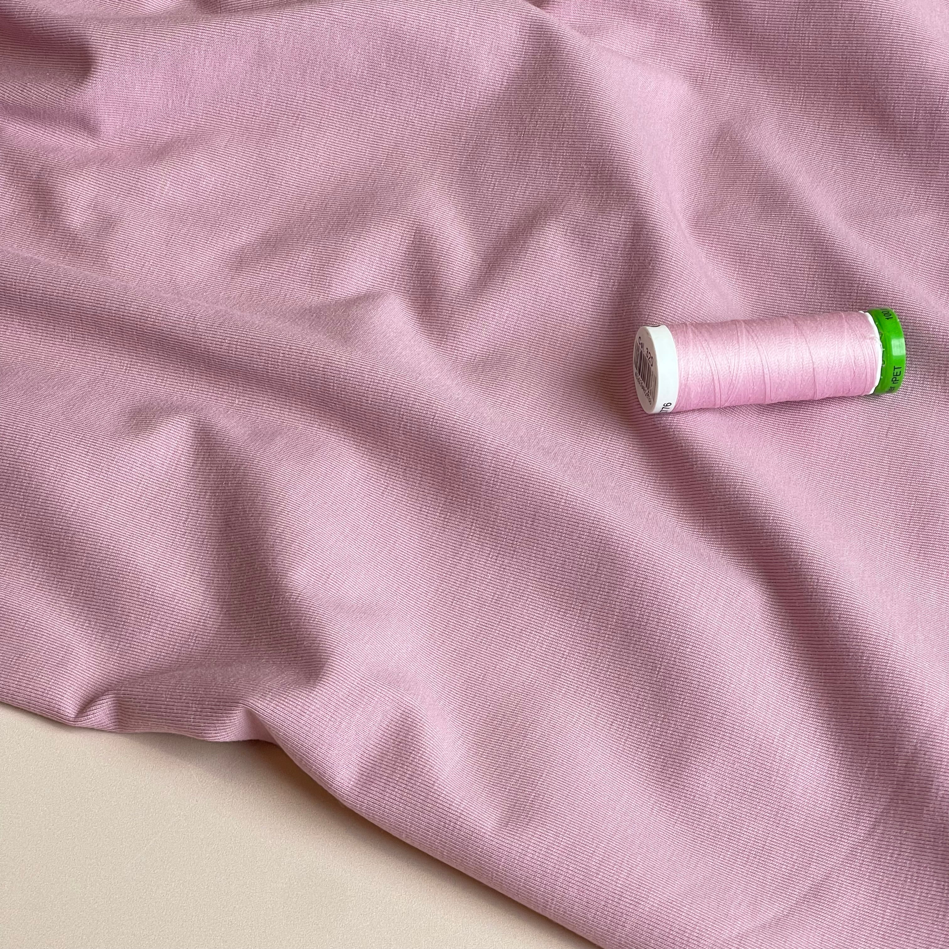 Essential Chic Old Pink Plain Cotton Jersey Fabric