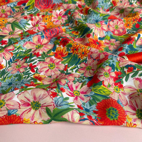 Meadow Flowers LENZING™ ECOVERO™ Viscose Fabric