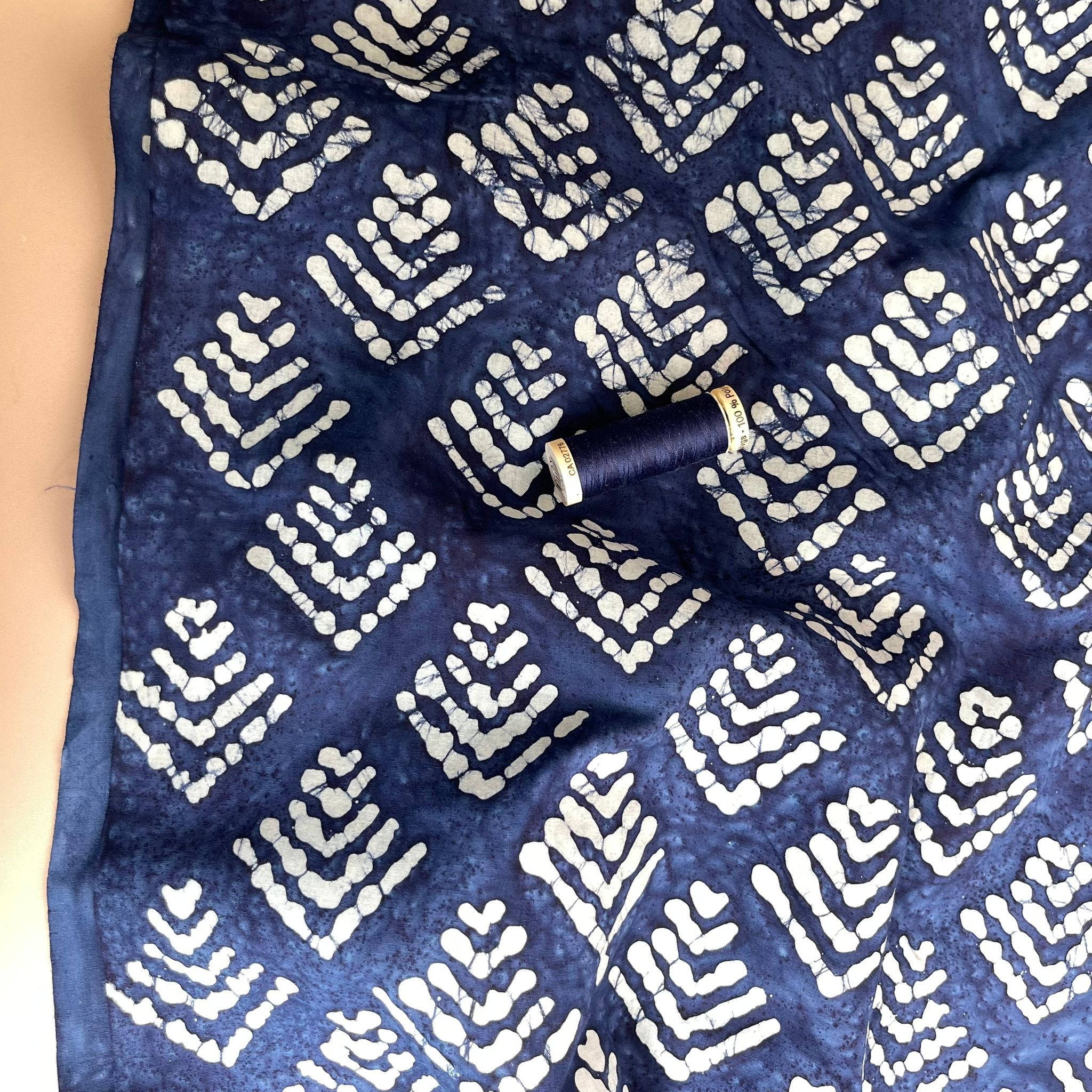 Batik Indigo Diamond Cotton Fabric