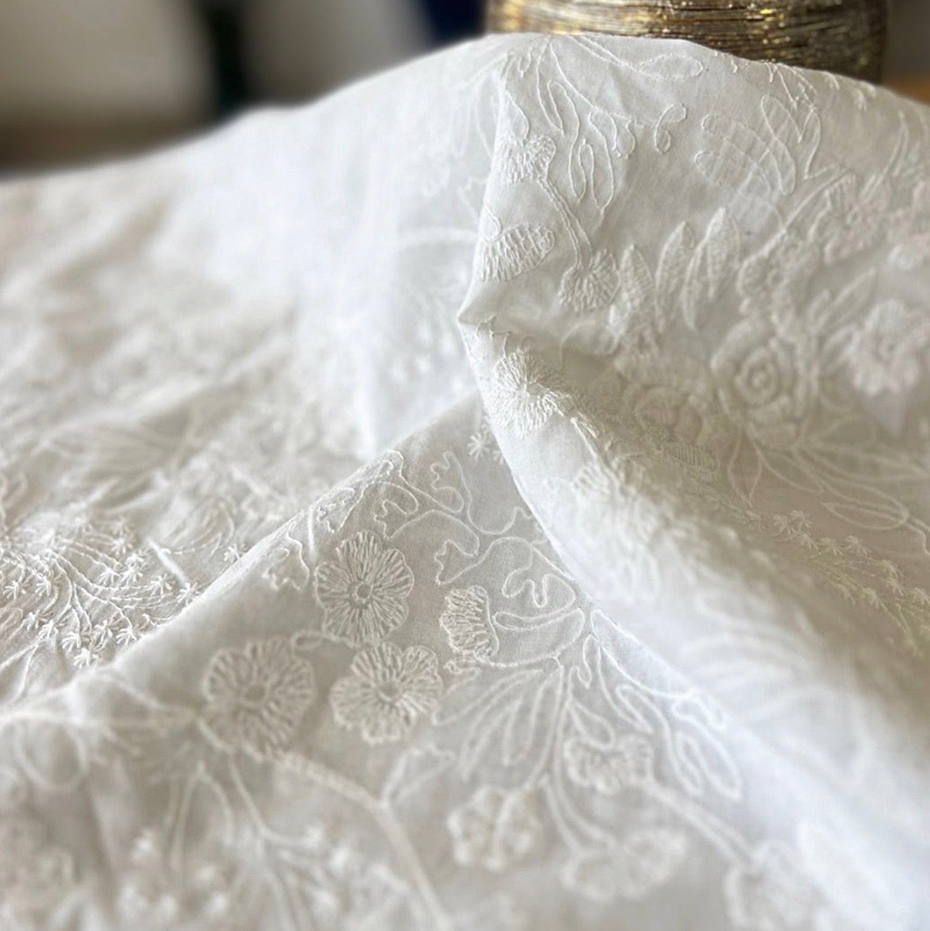 My Dress Made - Alba Embroidered Pure Cotton Fabric