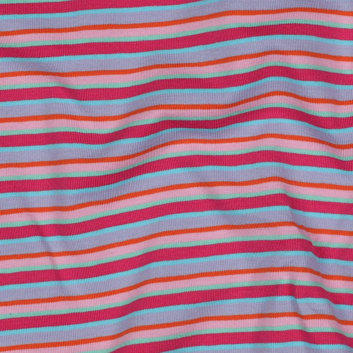 Rainbow Stripe in Pink and Blue Cotton Jersey Fabric