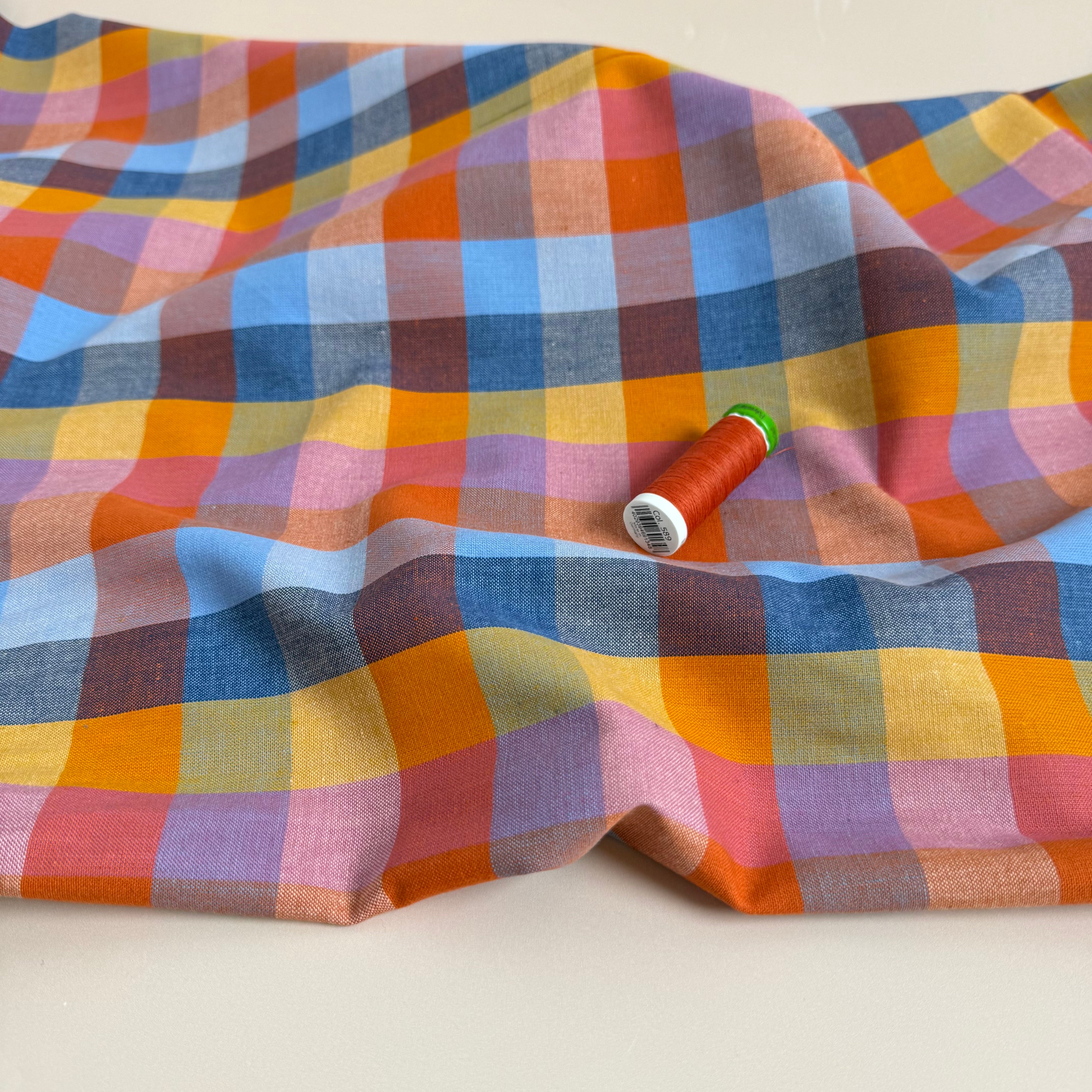 Fableism Supply Co - Fine and Dandy Cornucopia Happy Checkers Reversible Cotton
