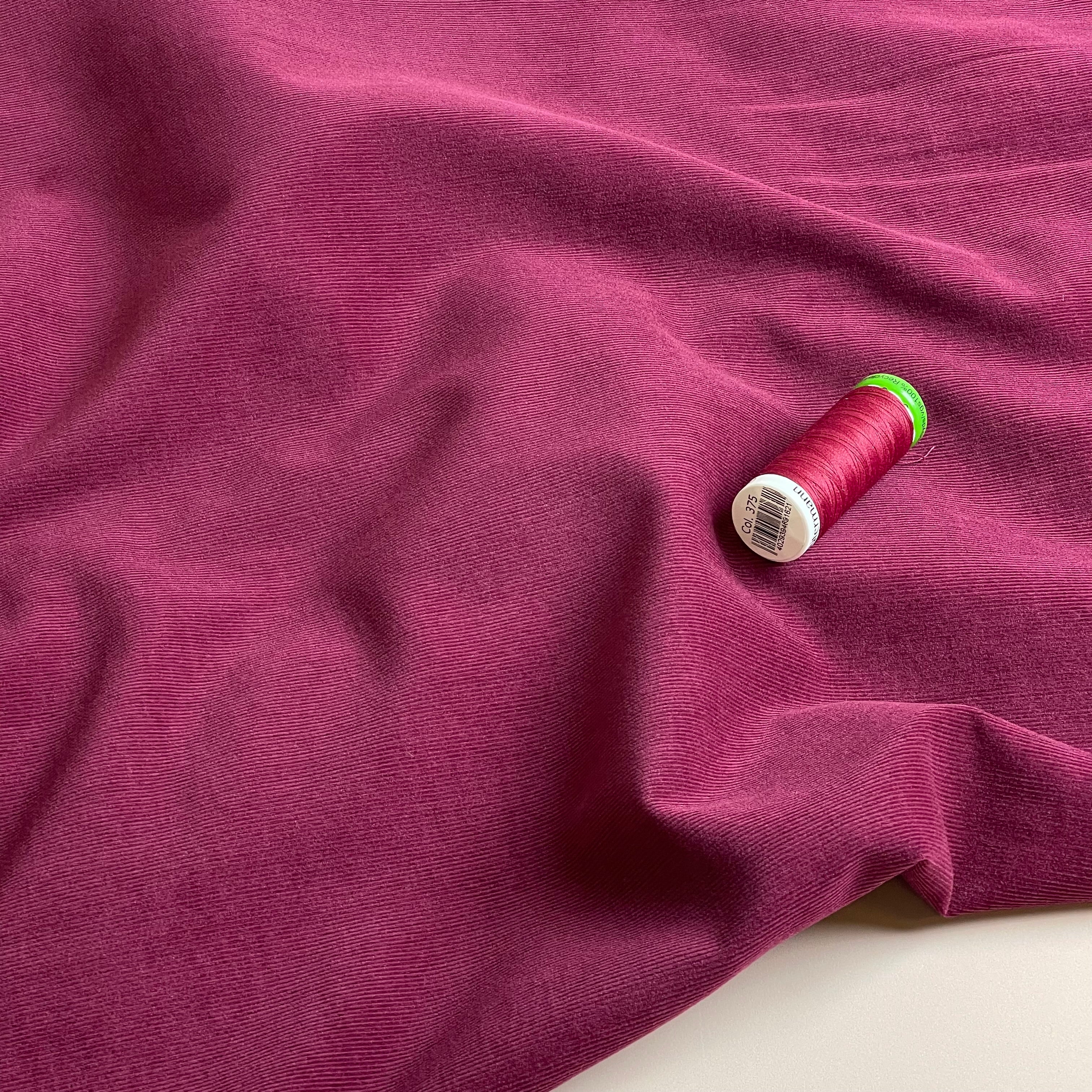 28 Wale Pure Cotton Needlecord in Wine