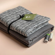 Limited Edition - Luxury Pyjama Kit with Printed Cotton Jersey and Moonstone Grey Flannel