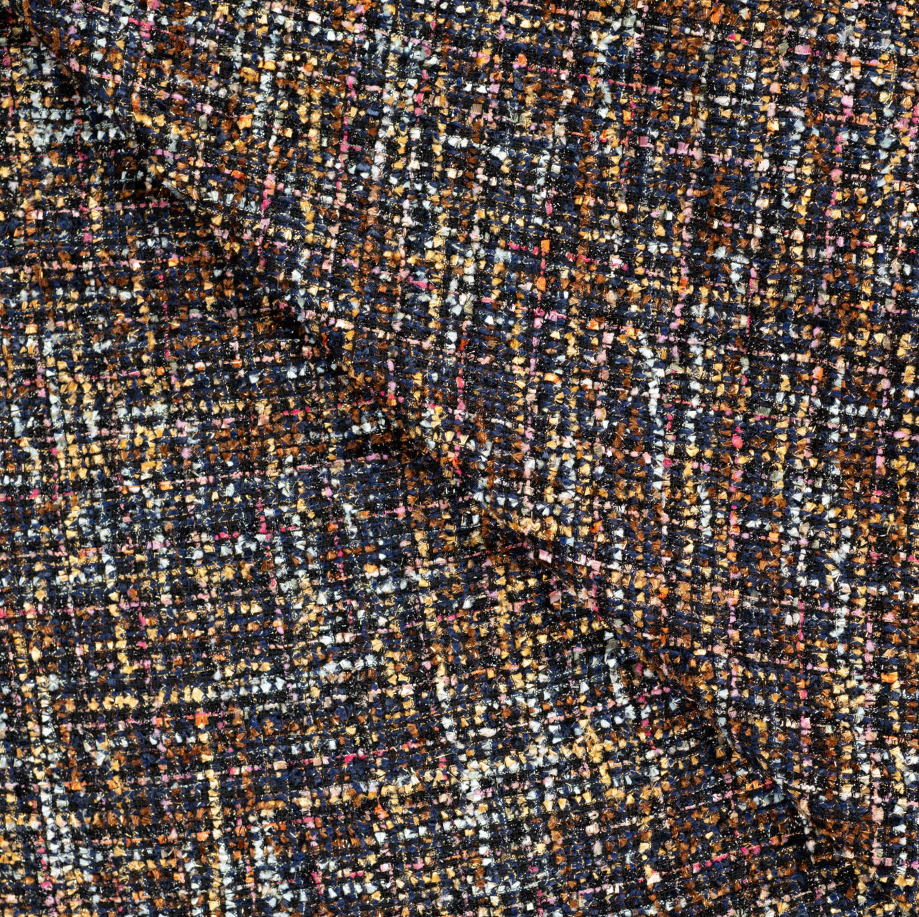 Sparkly Rainbow Chanel Boucle Fabric