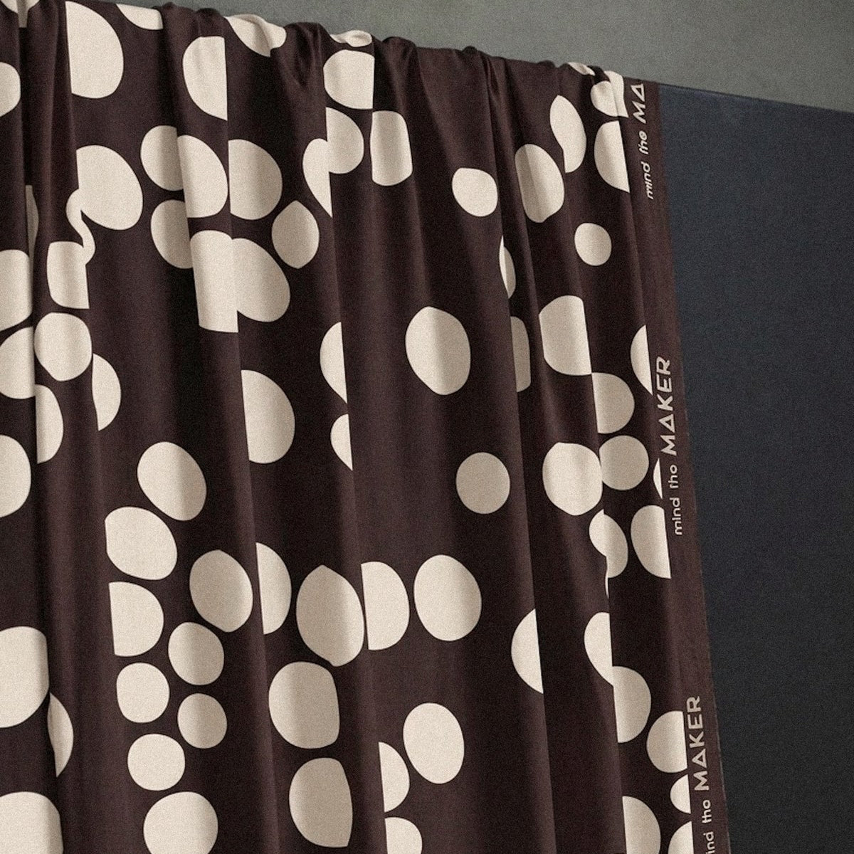 Mind The MAKER - About-A-Dot Umber ECOVERO™ Viscose Leia Crepe Fabric