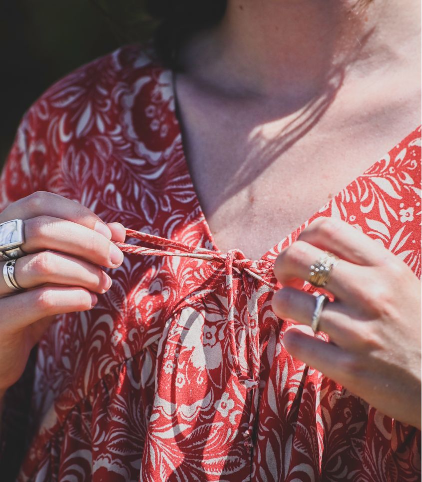 Cousette - Maarinsky in Brick Red Viscose Fabric