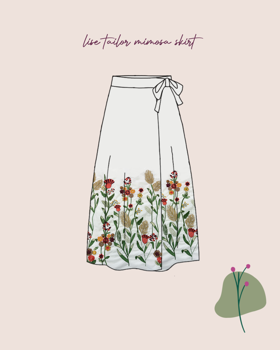 Floral Border Embroidered Cotton Fabric