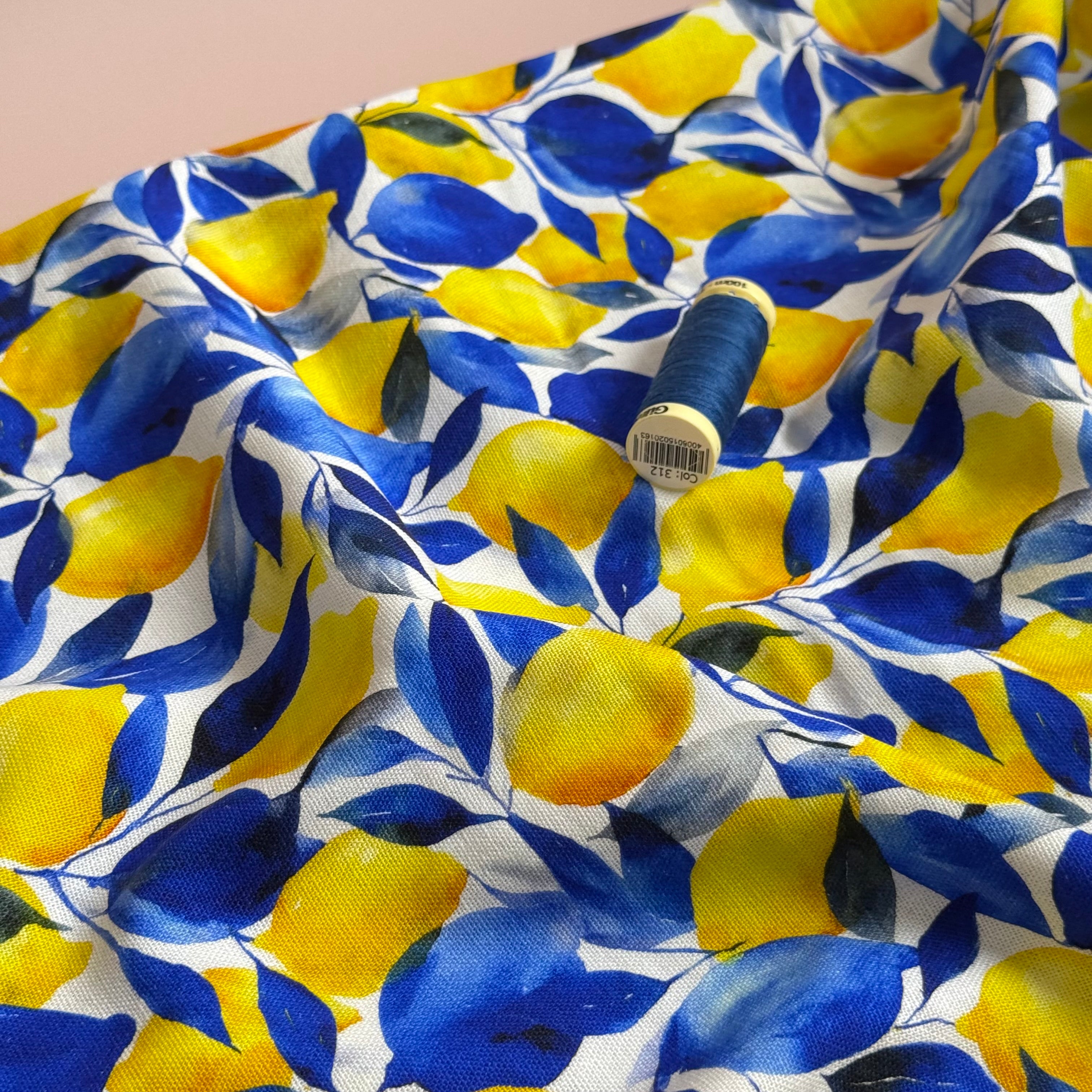 Lemon Grove Viscose Linen Fabric