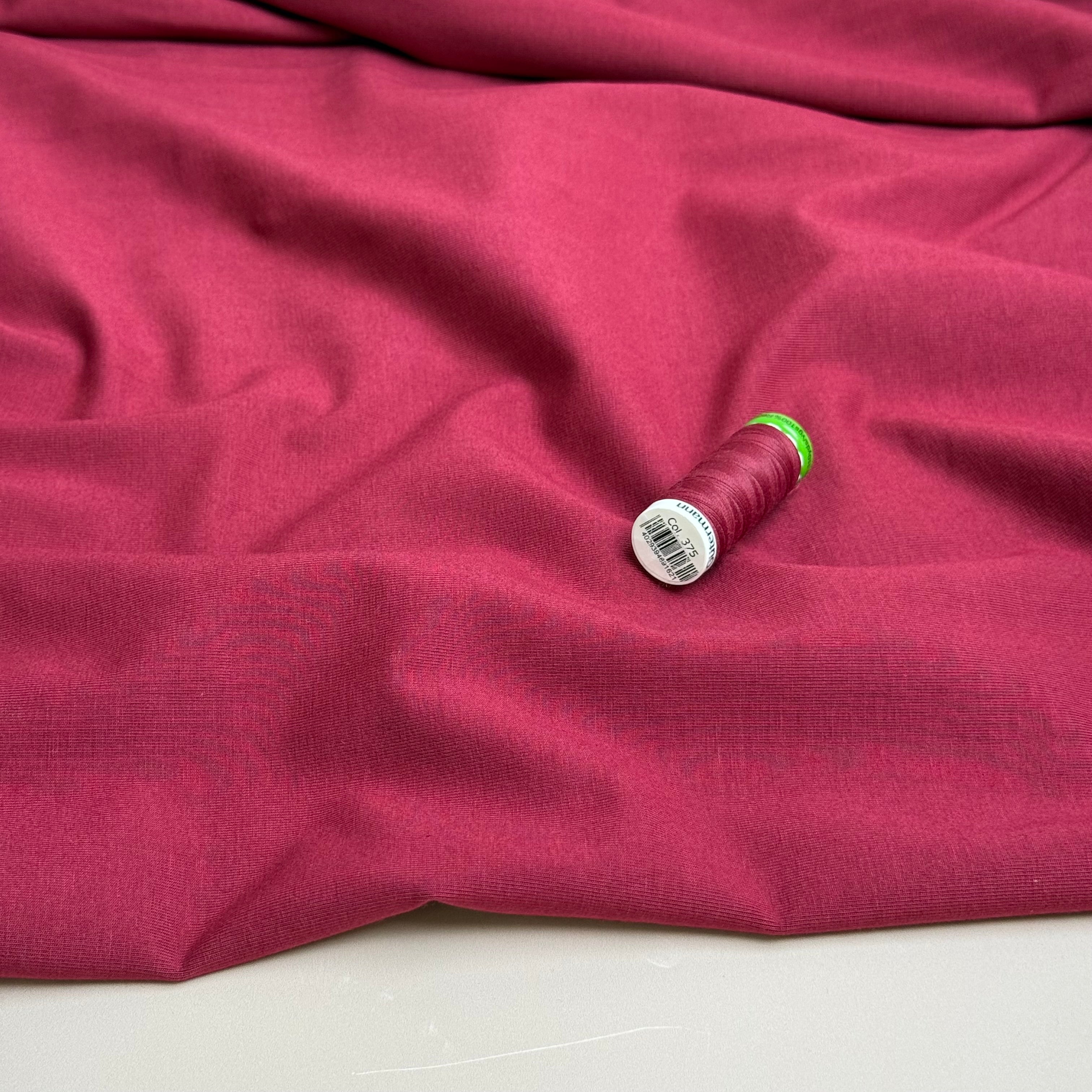 Essential Chic Berry Cotton Jersey Fabric