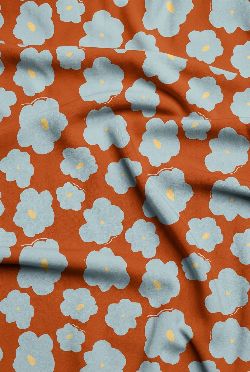 Mind The MAKER - Like a Flower Tangerine Viscose Twill with LENZING™ ECOVERO™ fibres