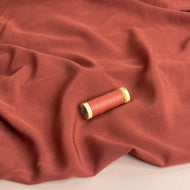 Elegance Terracotta Plain Viscose Poplin Fabric