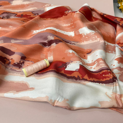 Light & Lush - Summer Sunset Viscose Twill Fabric