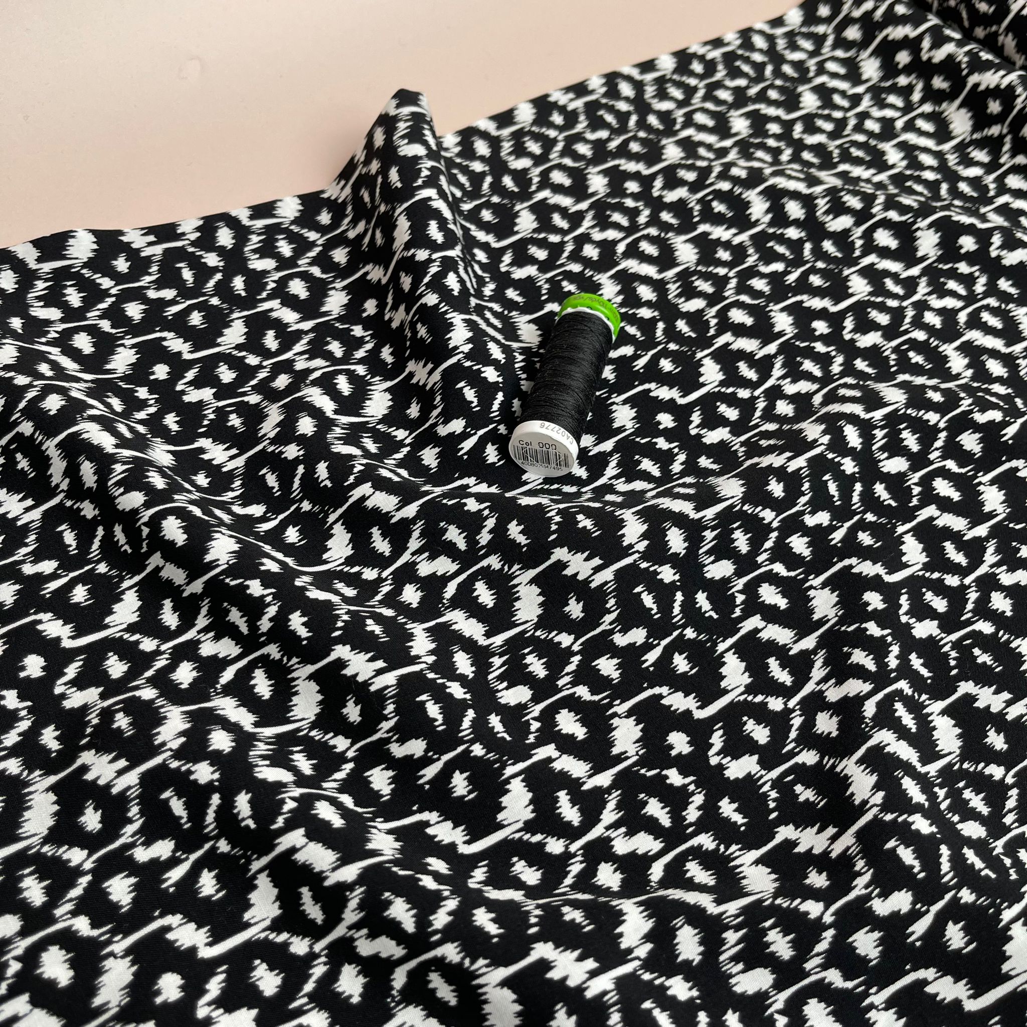 Black Honeycomb Viscose Fabric