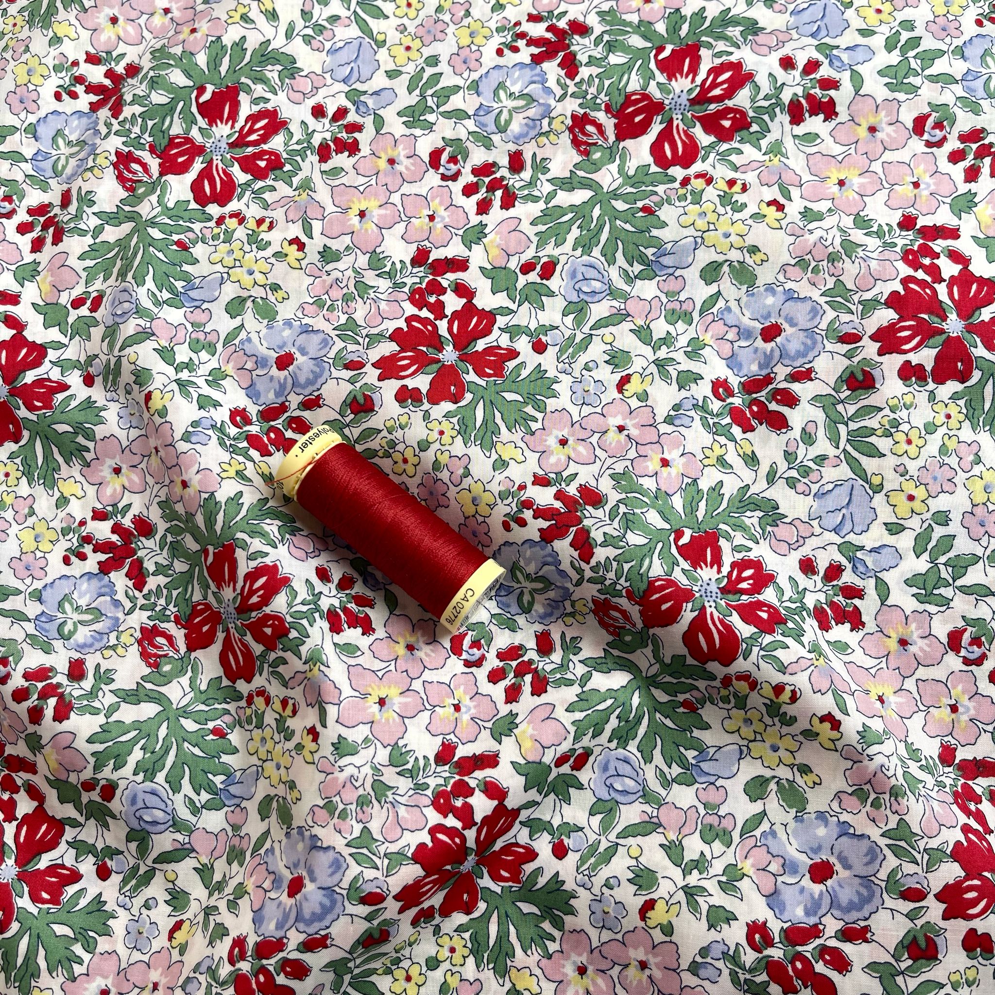 Summer Ditsy Meadow Cotton Lawn Fabric