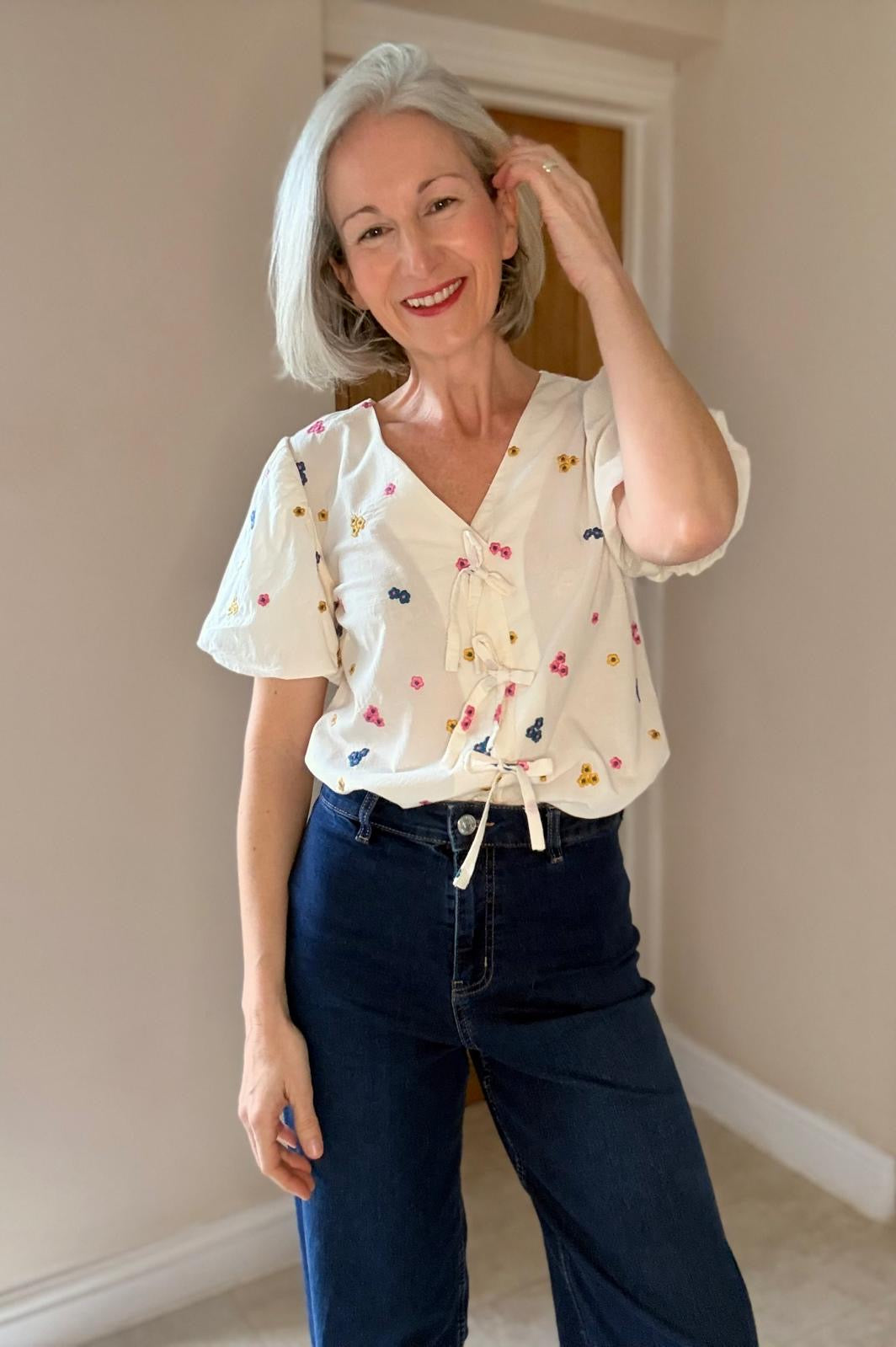 Embroidered Flowers Summer Cotton Voile Fabric