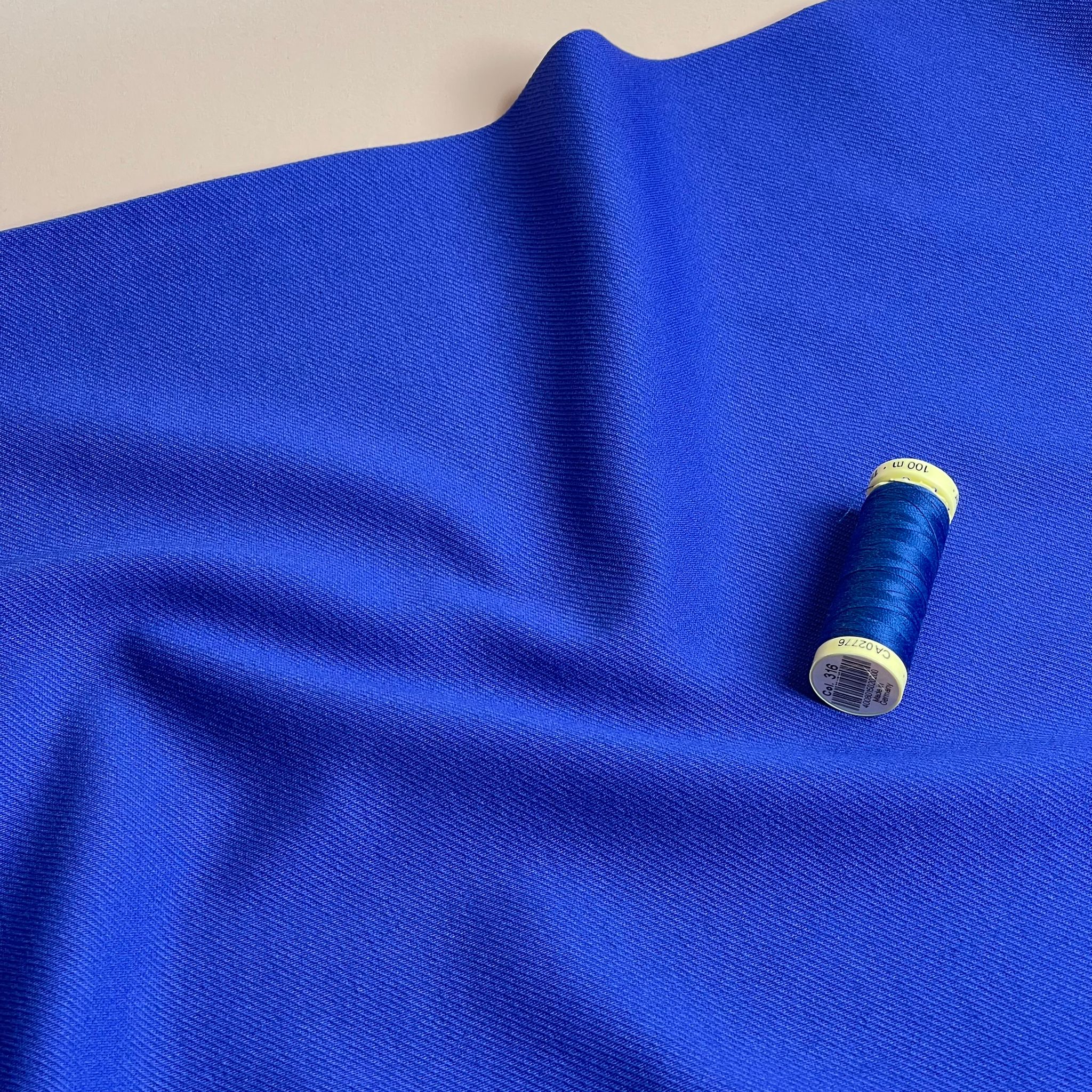 Royal Blue Viscose Ponte Roma Twill Double Knit Fabric