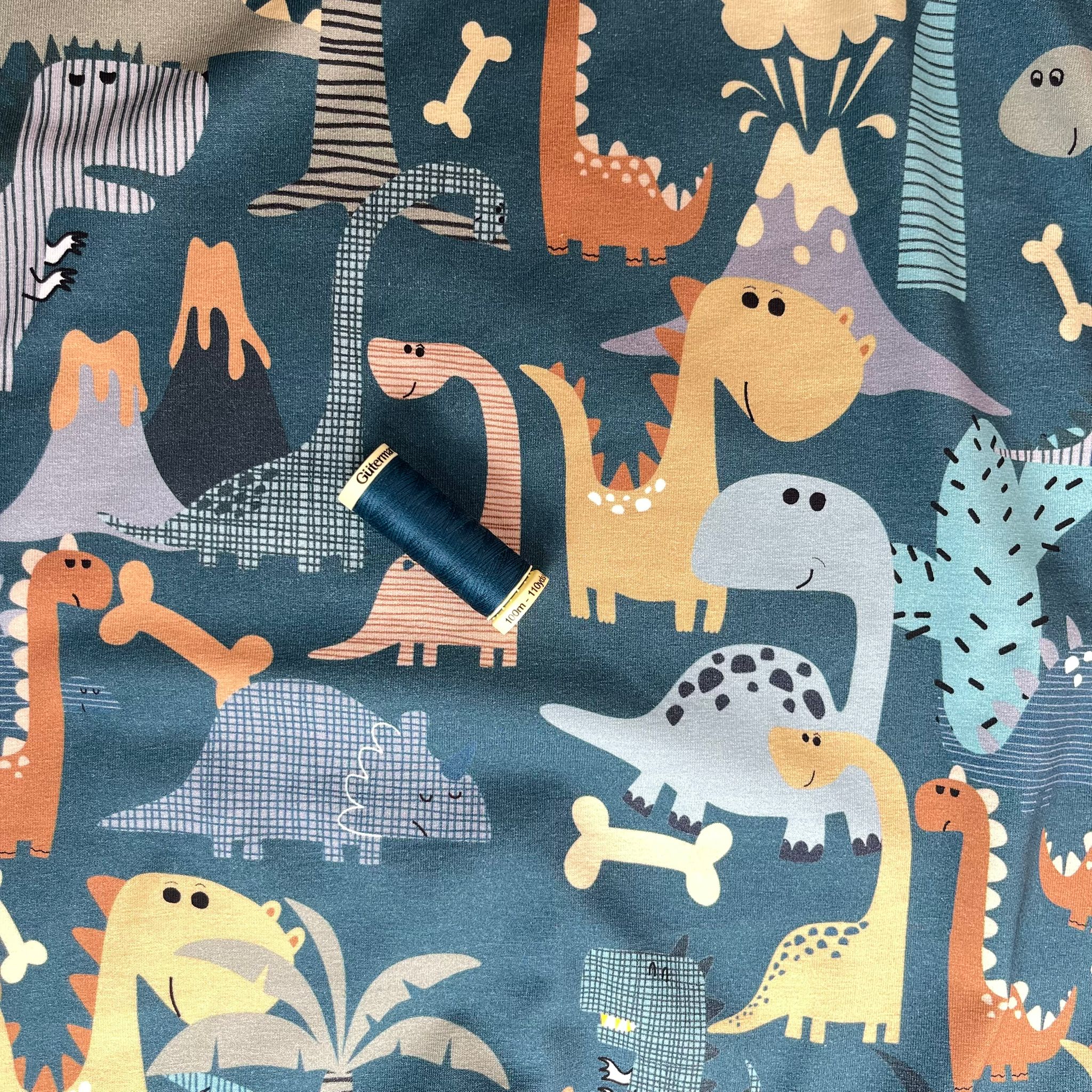 Danish Design - Dino Party Cotton Jersey Fabric