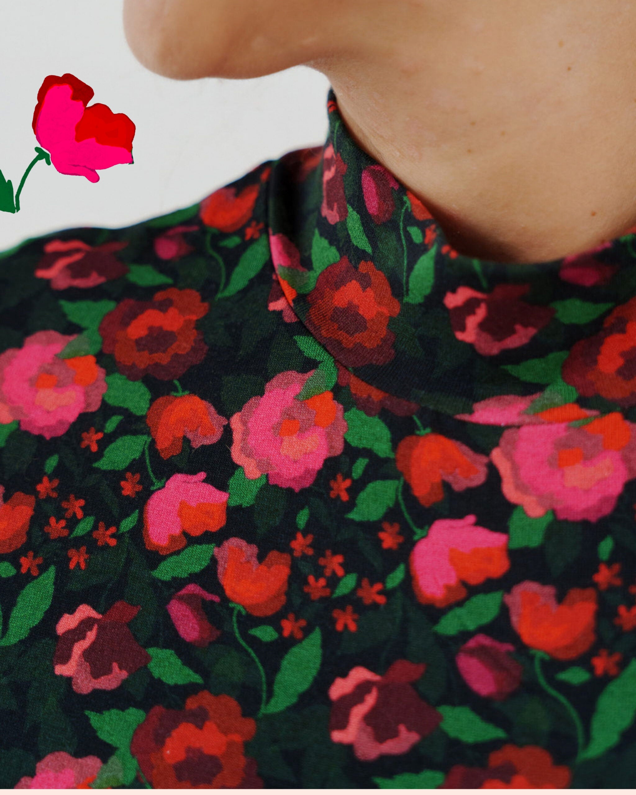 Lise Tailor - The Rose Garden Viscose Jersey Fabric