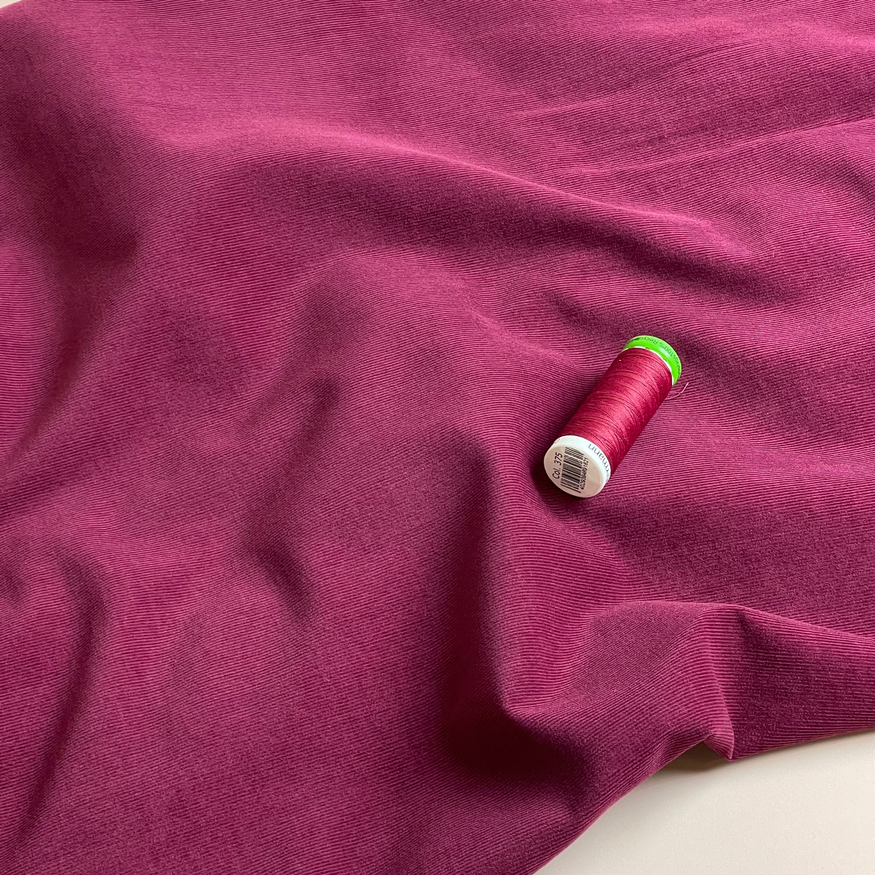 28 Wale Pure Cotton Needlecord in Wine