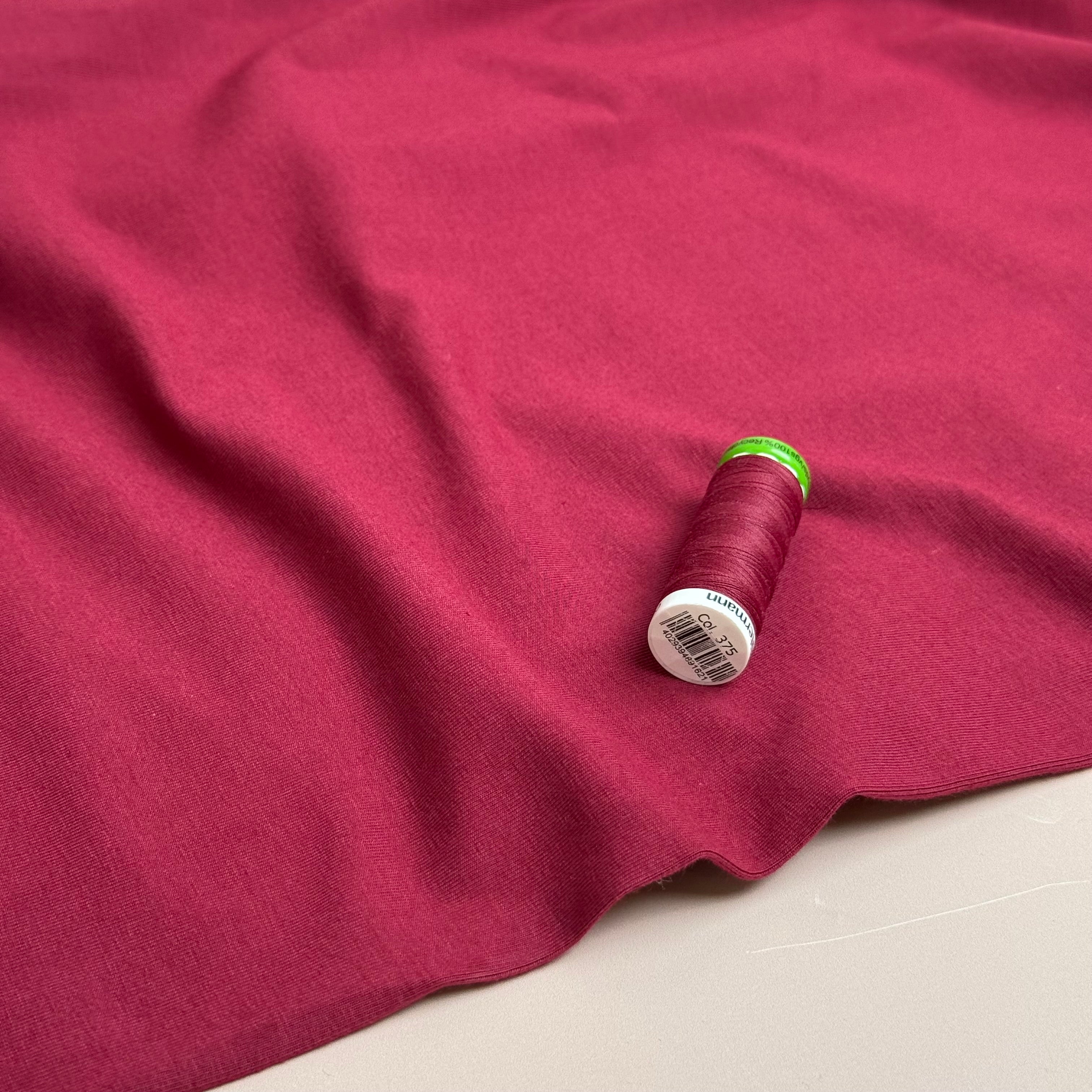 Essential Chic Berry Cotton Jersey Fabric