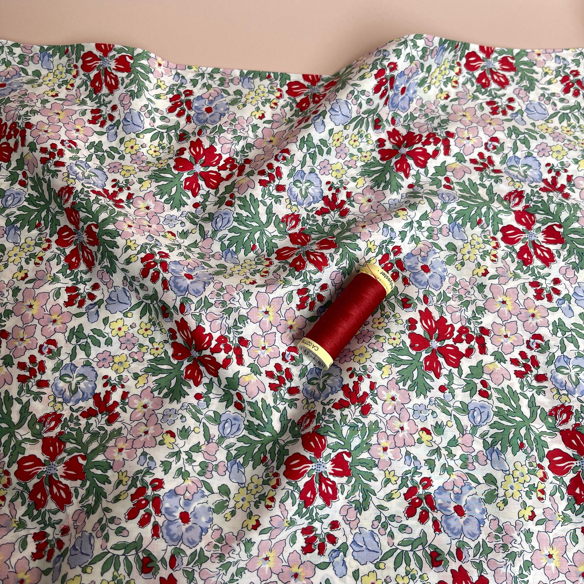 Summer Ditsy Meadow Cotton Lawn Fabric