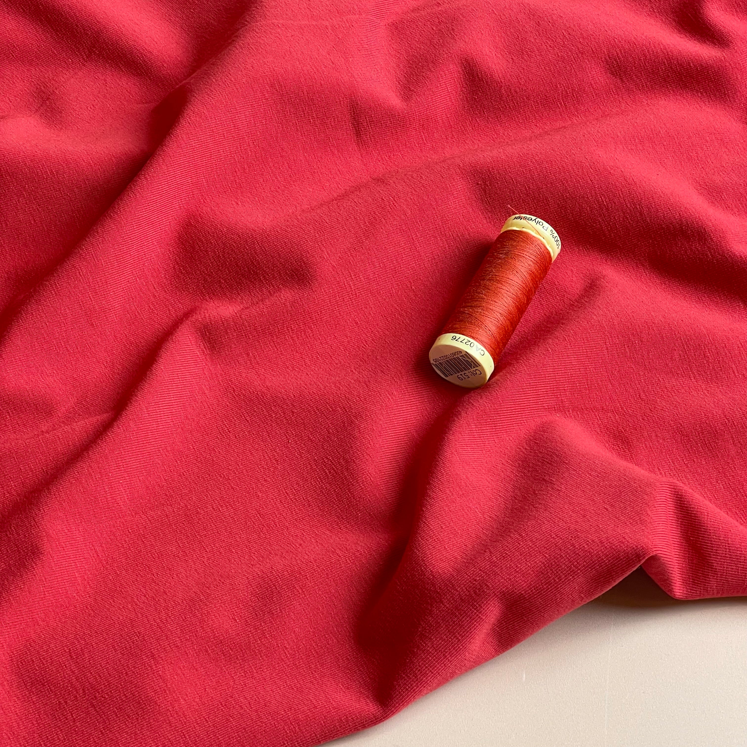 Essential Chic Light Maroon Plain Cotton Jersey Fabric