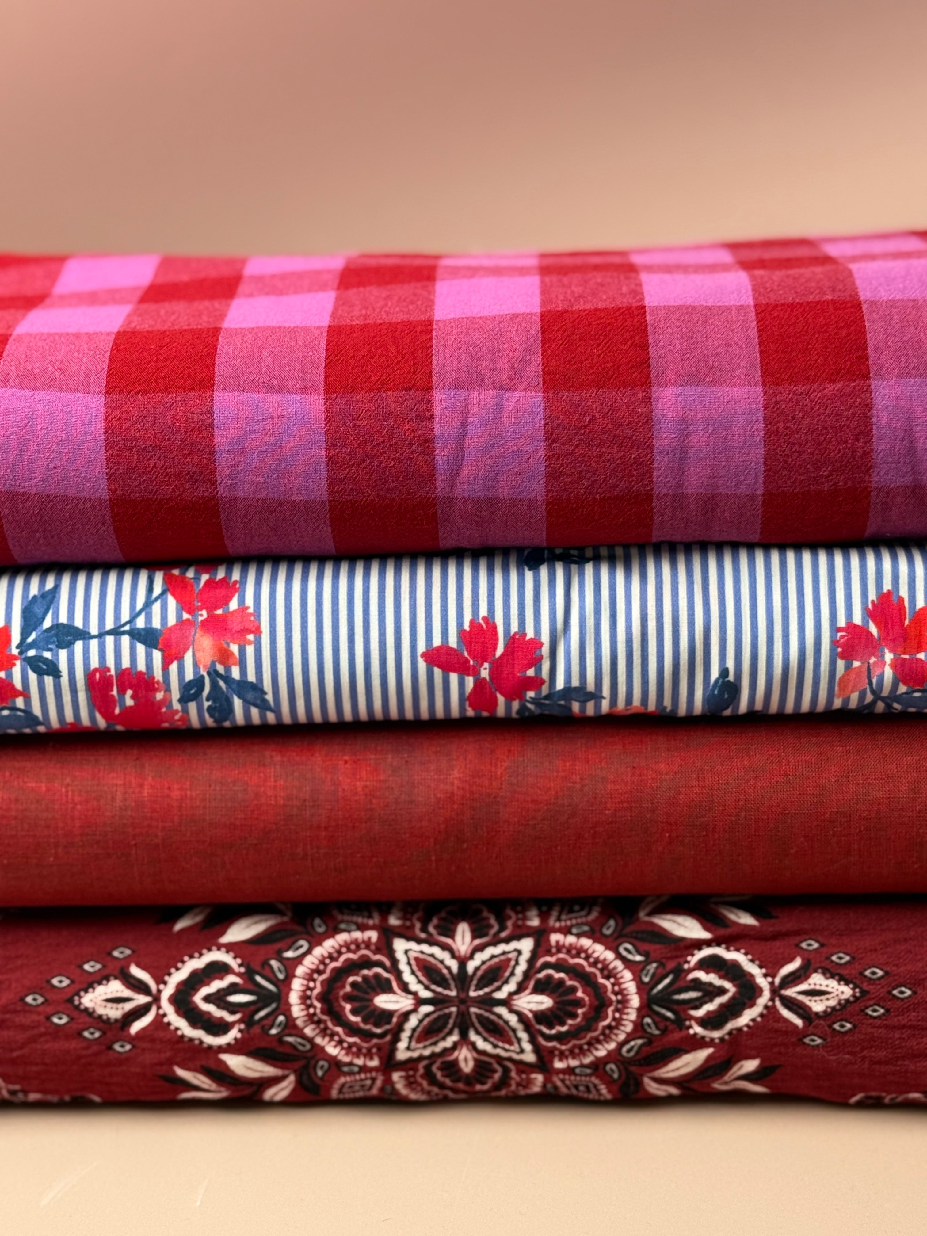 REMNANT 0.72 Metre - My Dress Made - Scarlett Bandana Textured Viscose Fabric