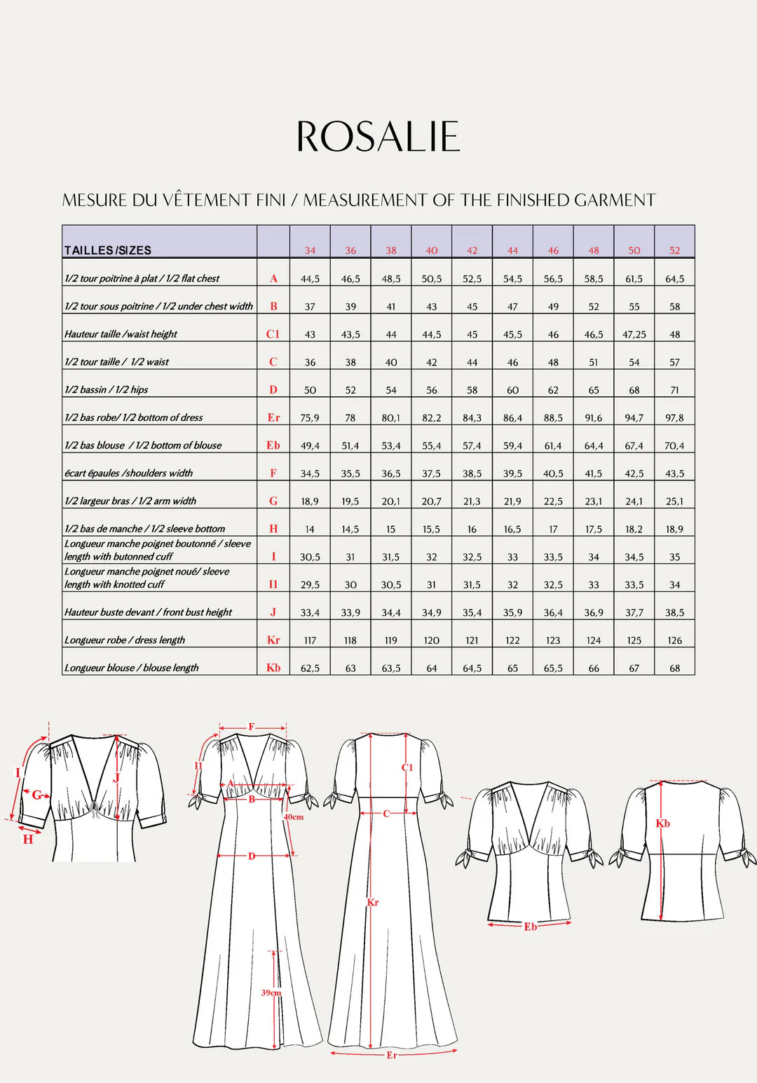 Maison Fauve - ROSALIE Dress Paper Sewing Pattern