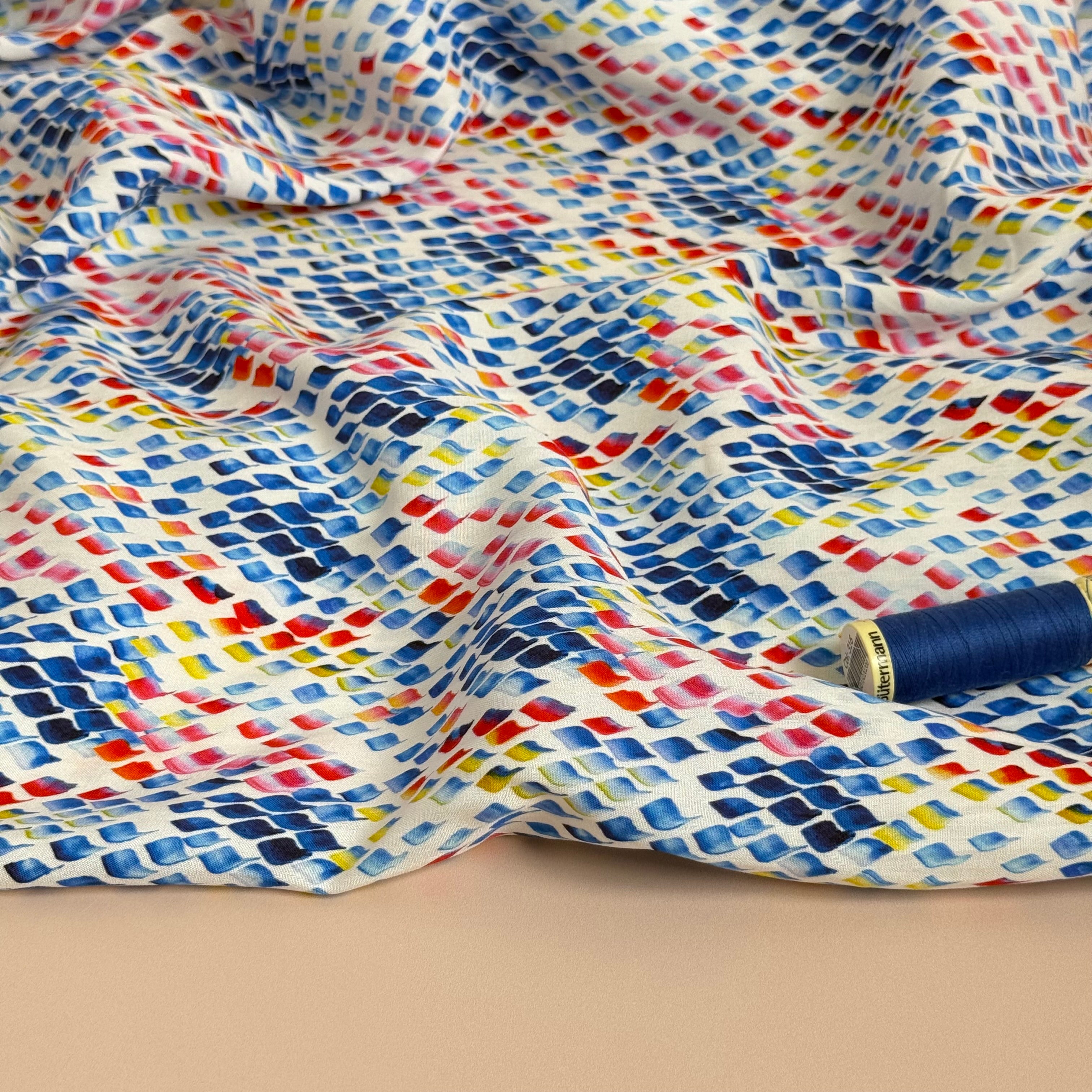Scattered Petals Viscose Poplin Fabric