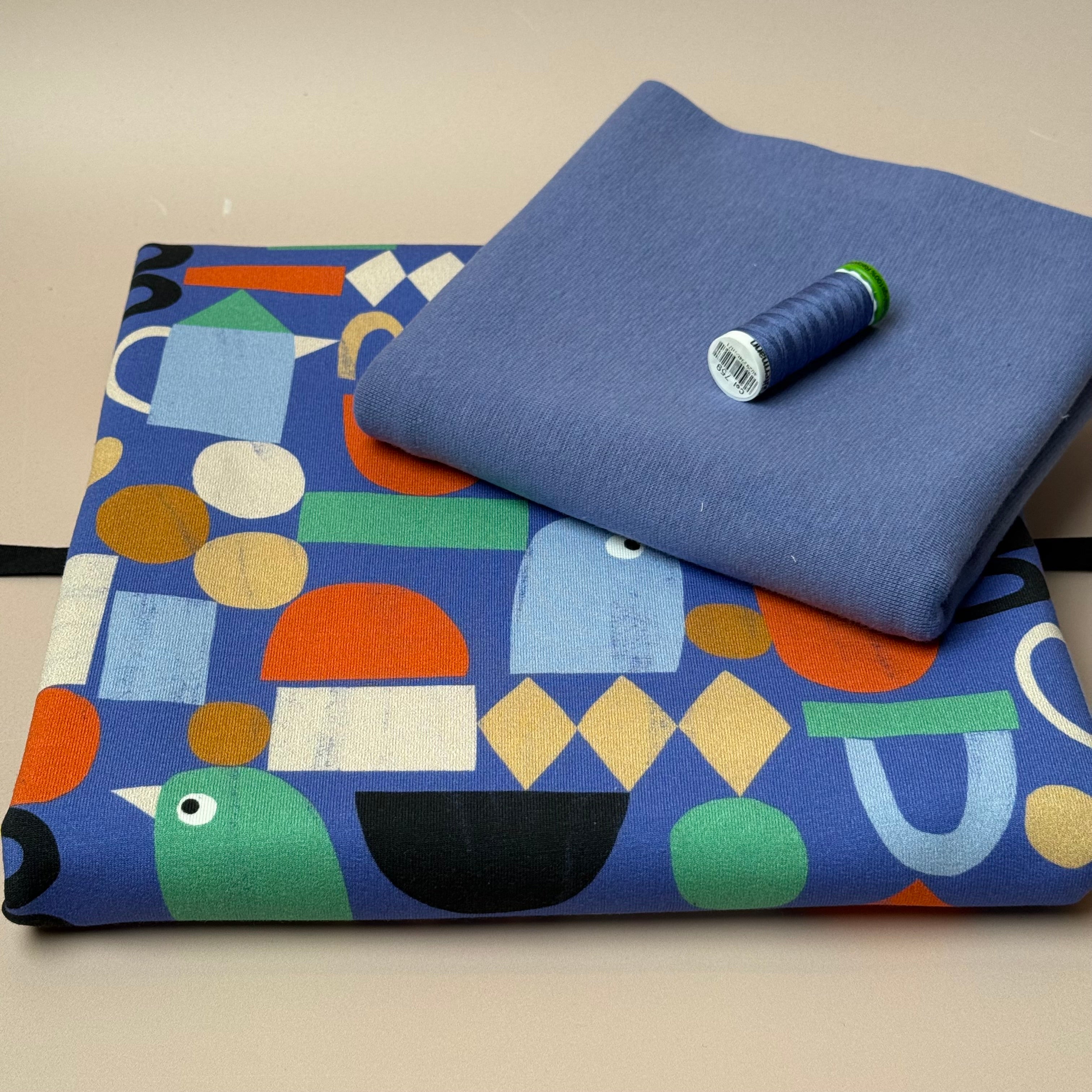 Colour Bundles - Funky Shapes Organic Cotton French Terry & Ribbing