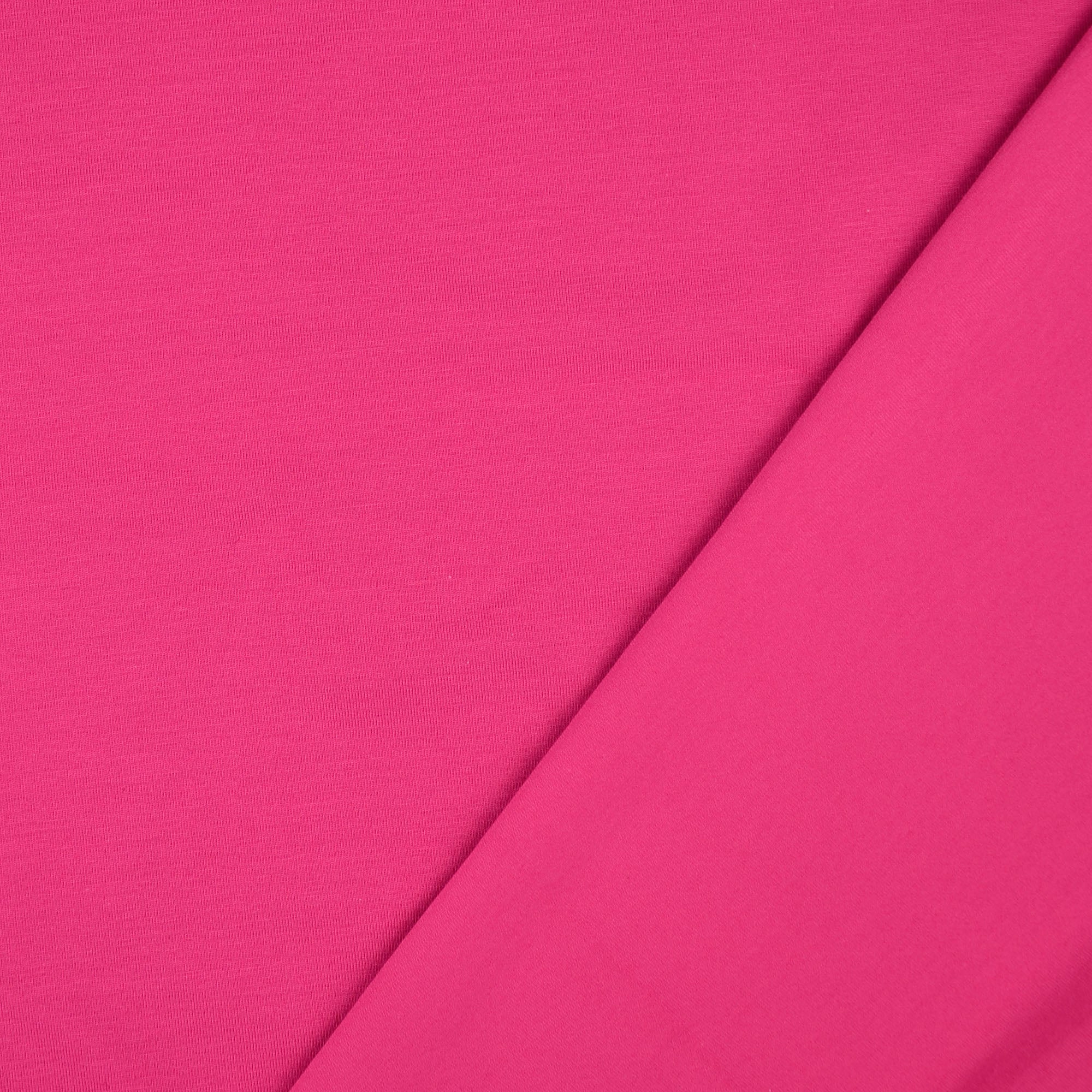 Essential Chic Fuchsia Pink  Plain Cotton Jersey Fabric