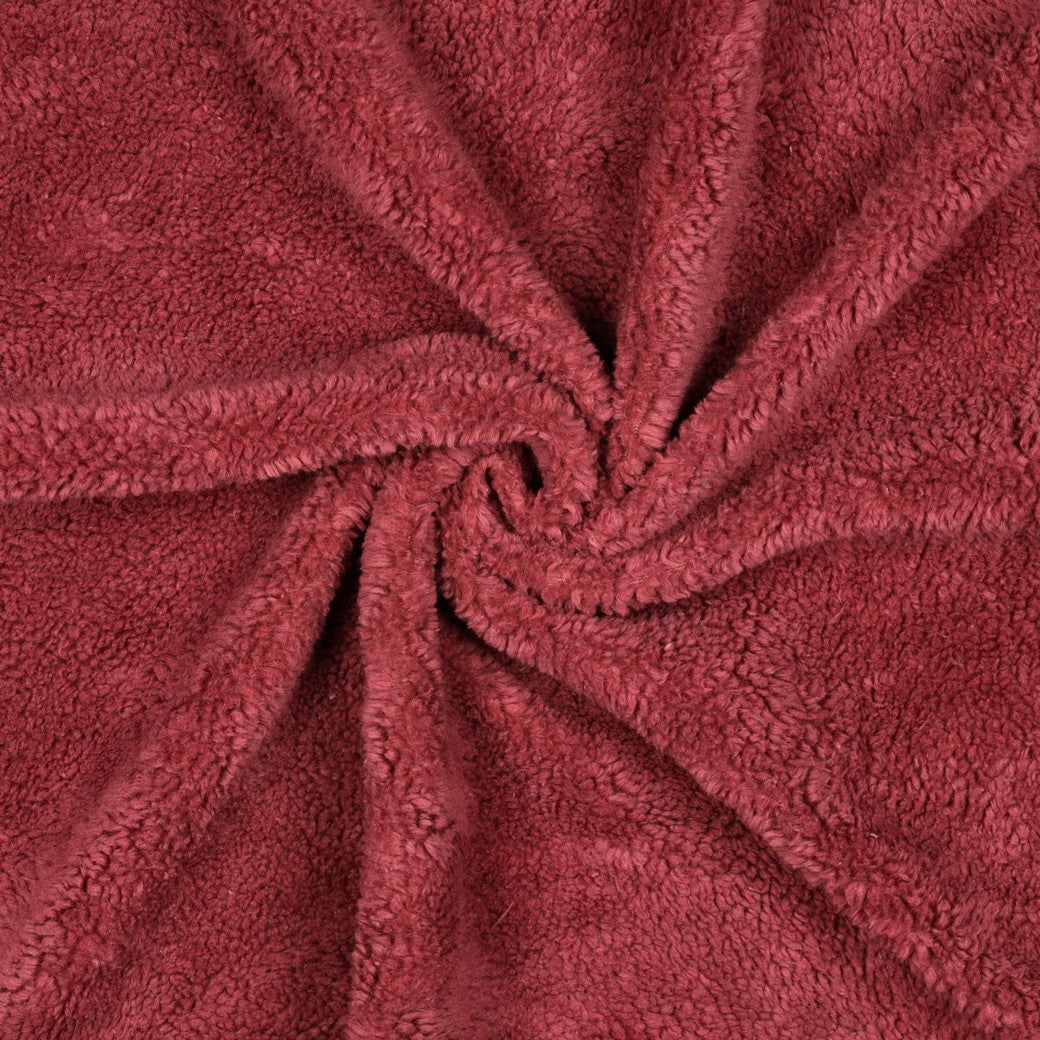 Cotton Teddy Fabric in Plum