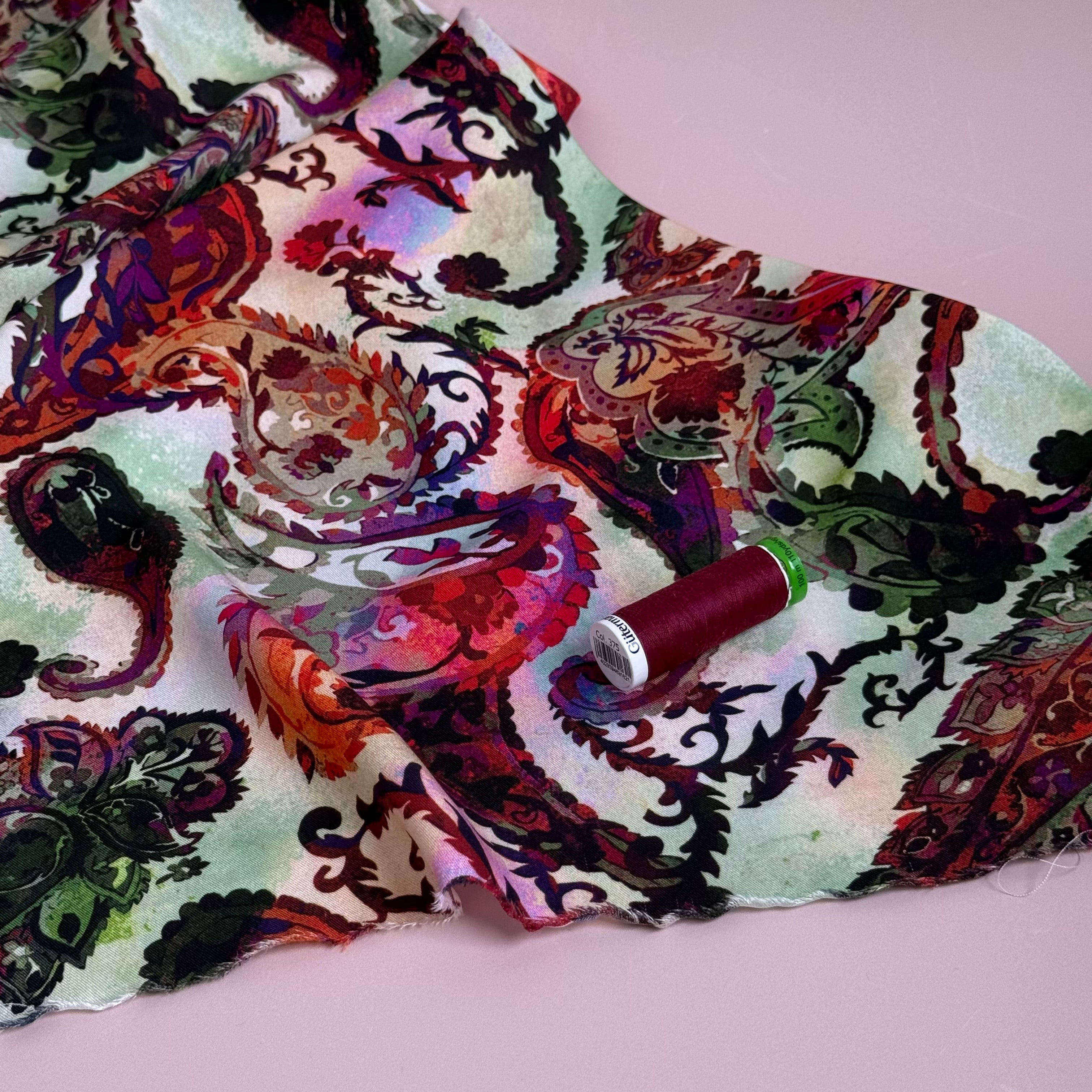 Fluid Paisley Viscose Twill with LENZING™ ECOVERO™ fibres