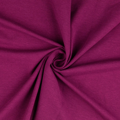 REMNANT 0.9 Metre (plus free section with fault) - Eco Chic Magenta Bamboo Cotton Jersey Fabric