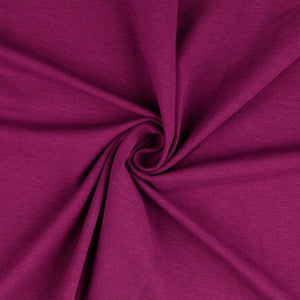 REMNANT 0.9 Metre (plus free section with fault) - Eco Chic Magenta Bamboo Cotton Jersey Fabric