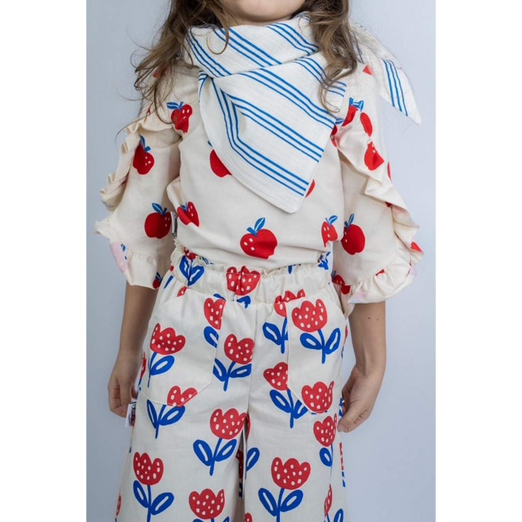 Yarn Dyed Cobalt Stripes GOTS Organic Cotton Double Gauze