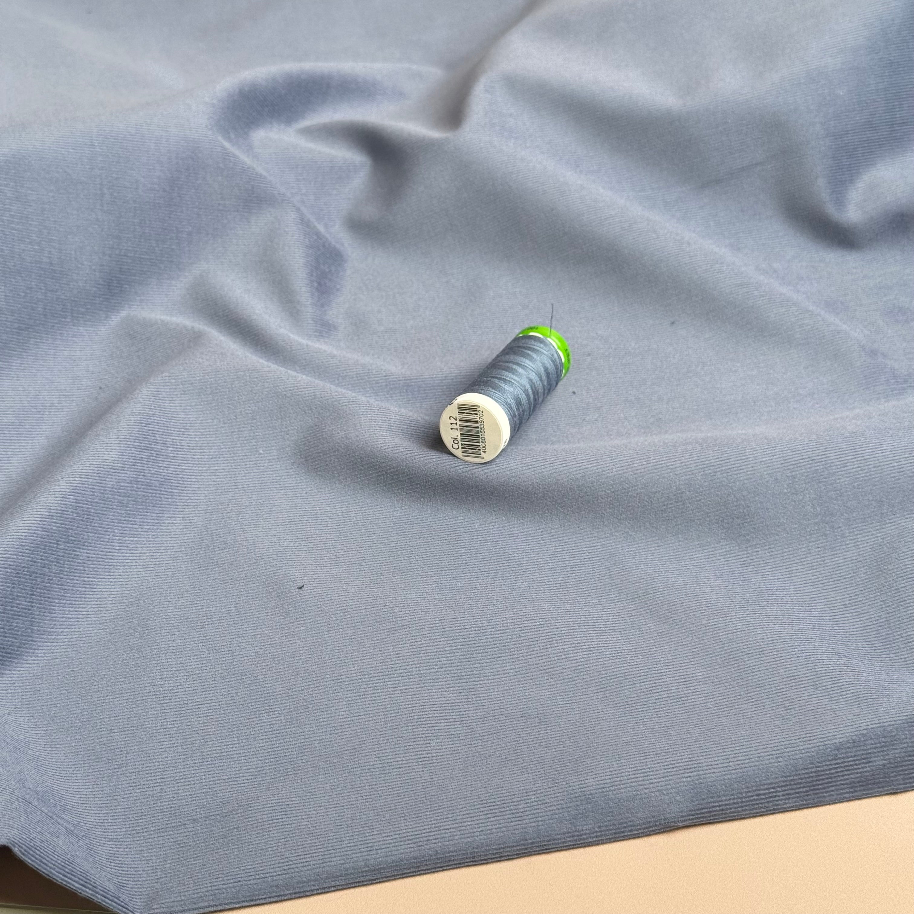 28 Wale Cotton Needlecord in Denim Blue with Stretch