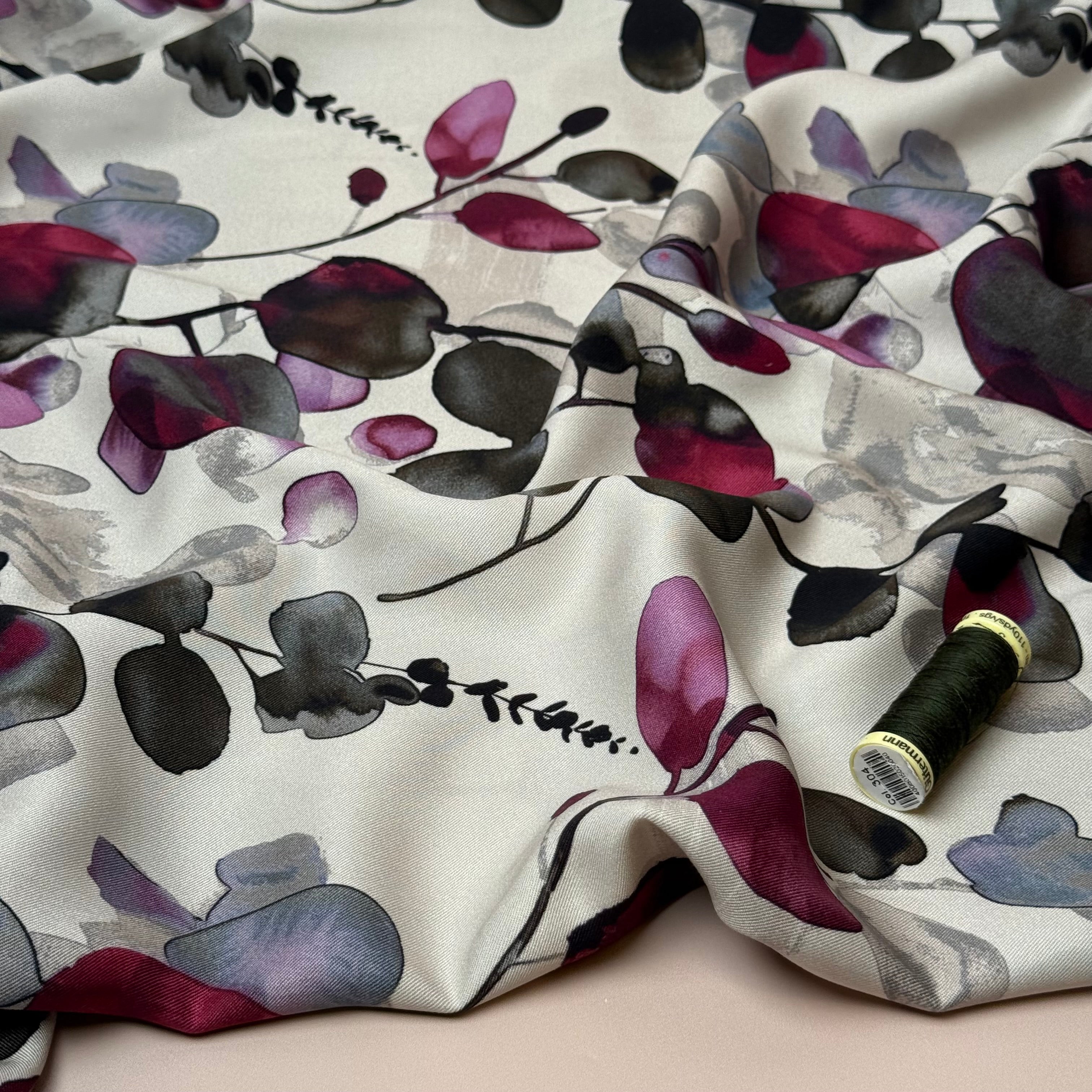 Light & Lush - Eucalyptus Leaves Viscose Twill Fabric