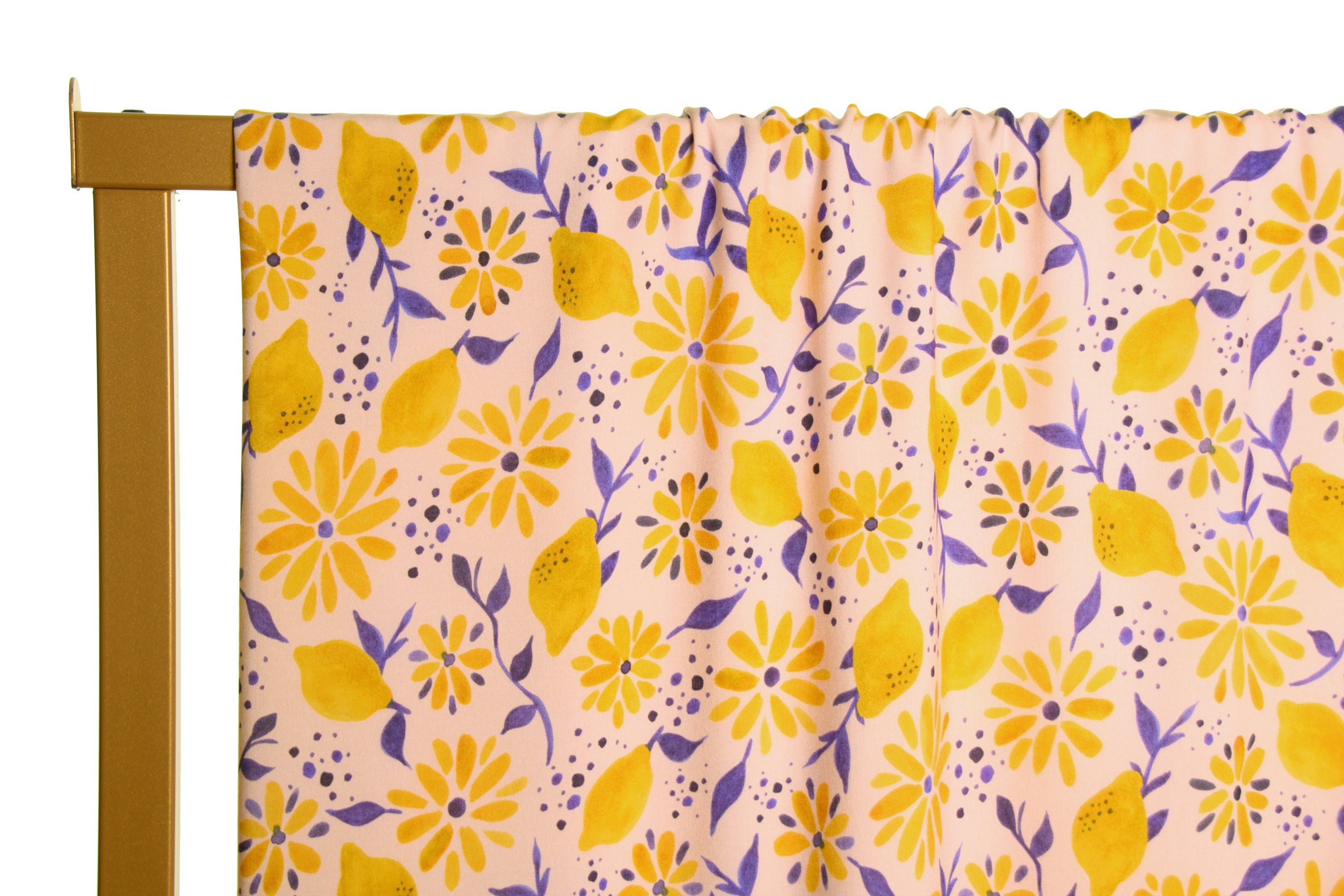 Atelier Jupe - Soft Pink Viscose Fabric with Lemons