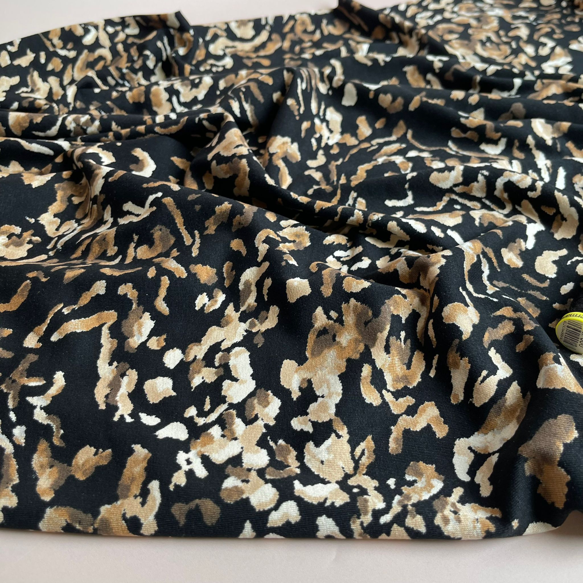 REMNANT 0.54 Metre - Fantasy in Sand De Luxe Viscose Jersey Fabric