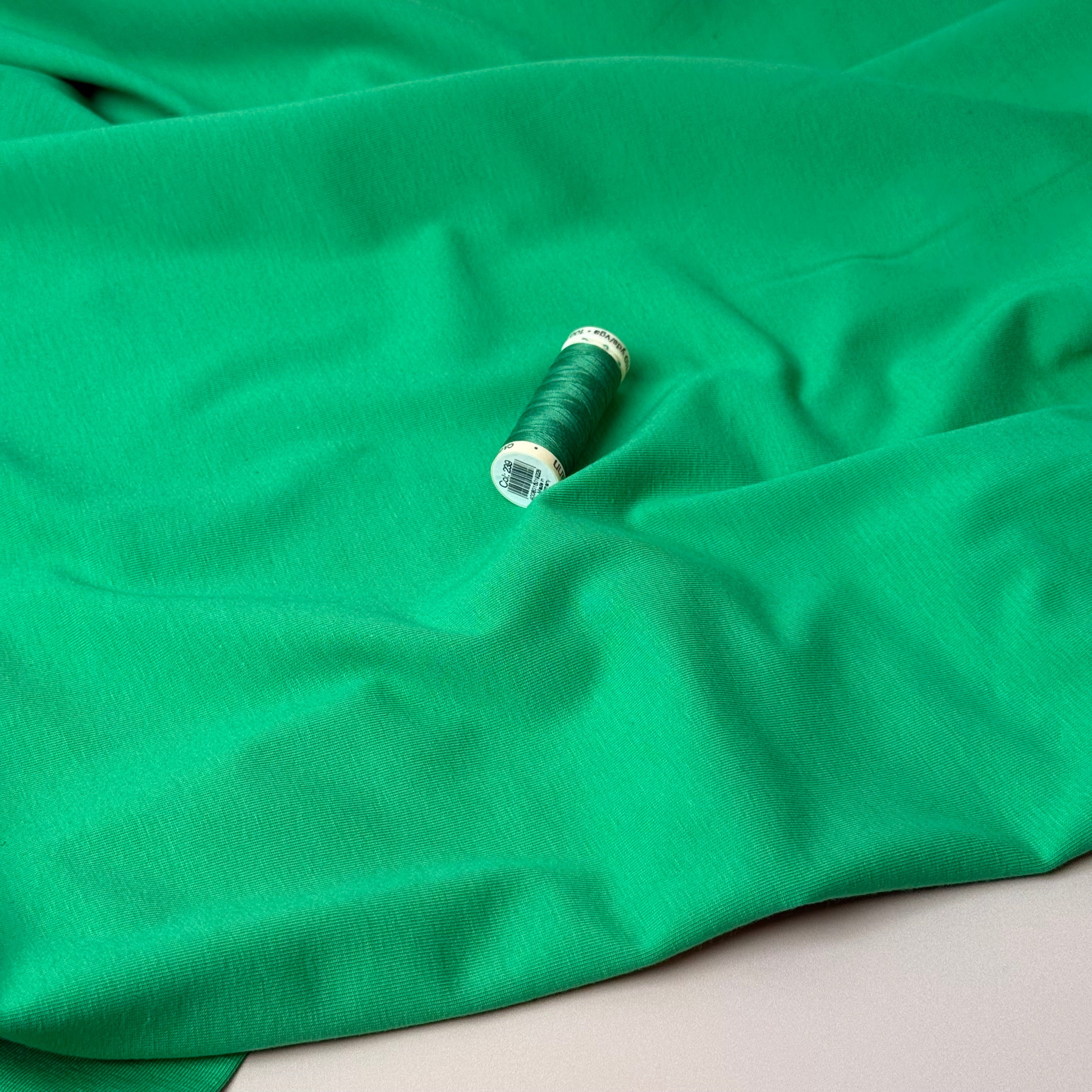 Essential Chic Fresh Green Cotton Jersey Fabric