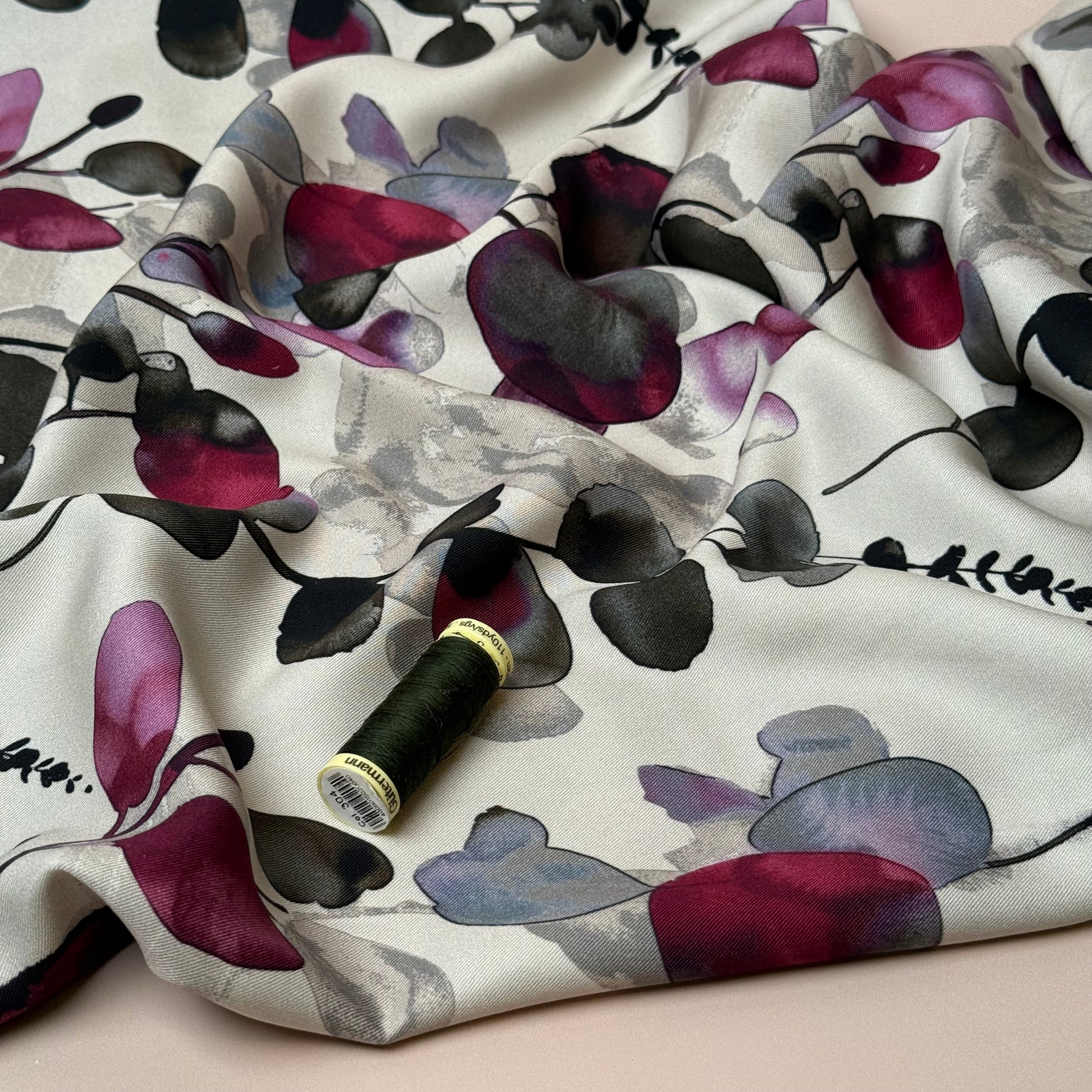 Light & Lush - Eucalyptus Leaves Viscose Twill Fabric