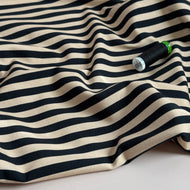 Danish Design - Two-toned Stripes Neutral Cotton Jersey