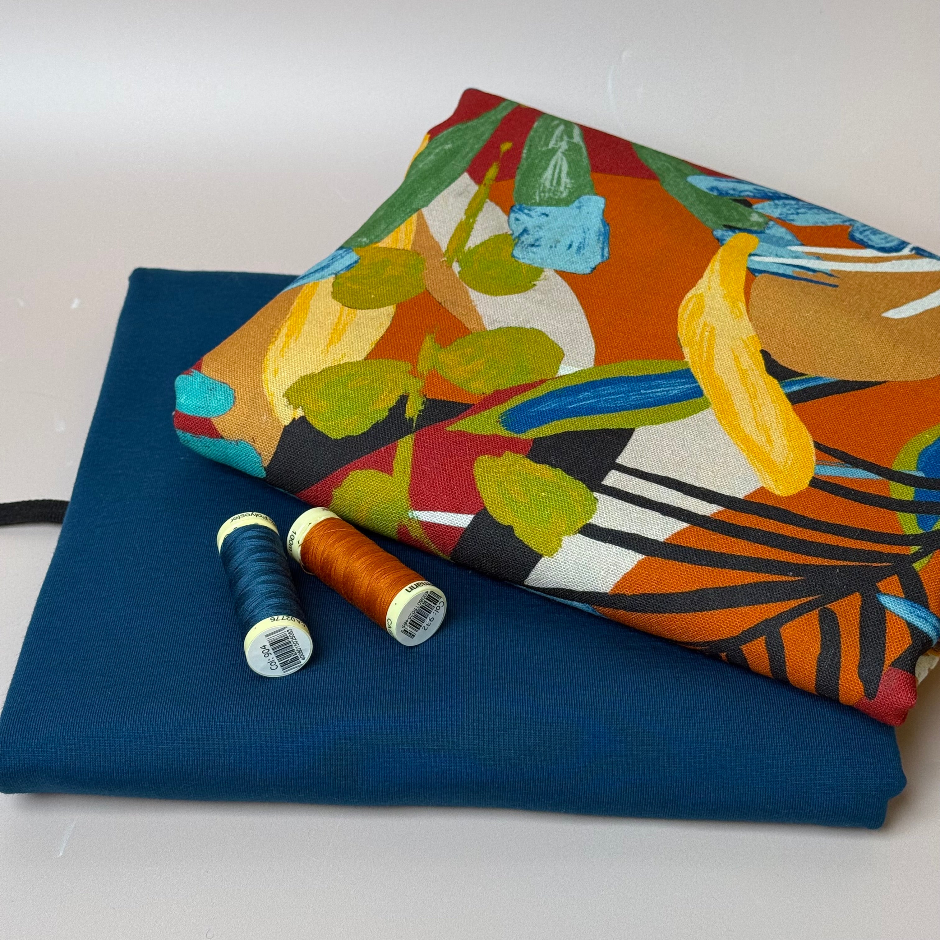 Make An Outfit Colour Bundle and Sewing Kit - Skyline Tee in Cotton Jersey and Spring Trousers in Tropical Linen