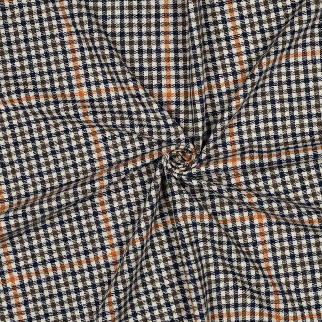 Limited Edition - Luxury Pyjama Kit with Check Navy & Rust Flannel and Navy Jersey