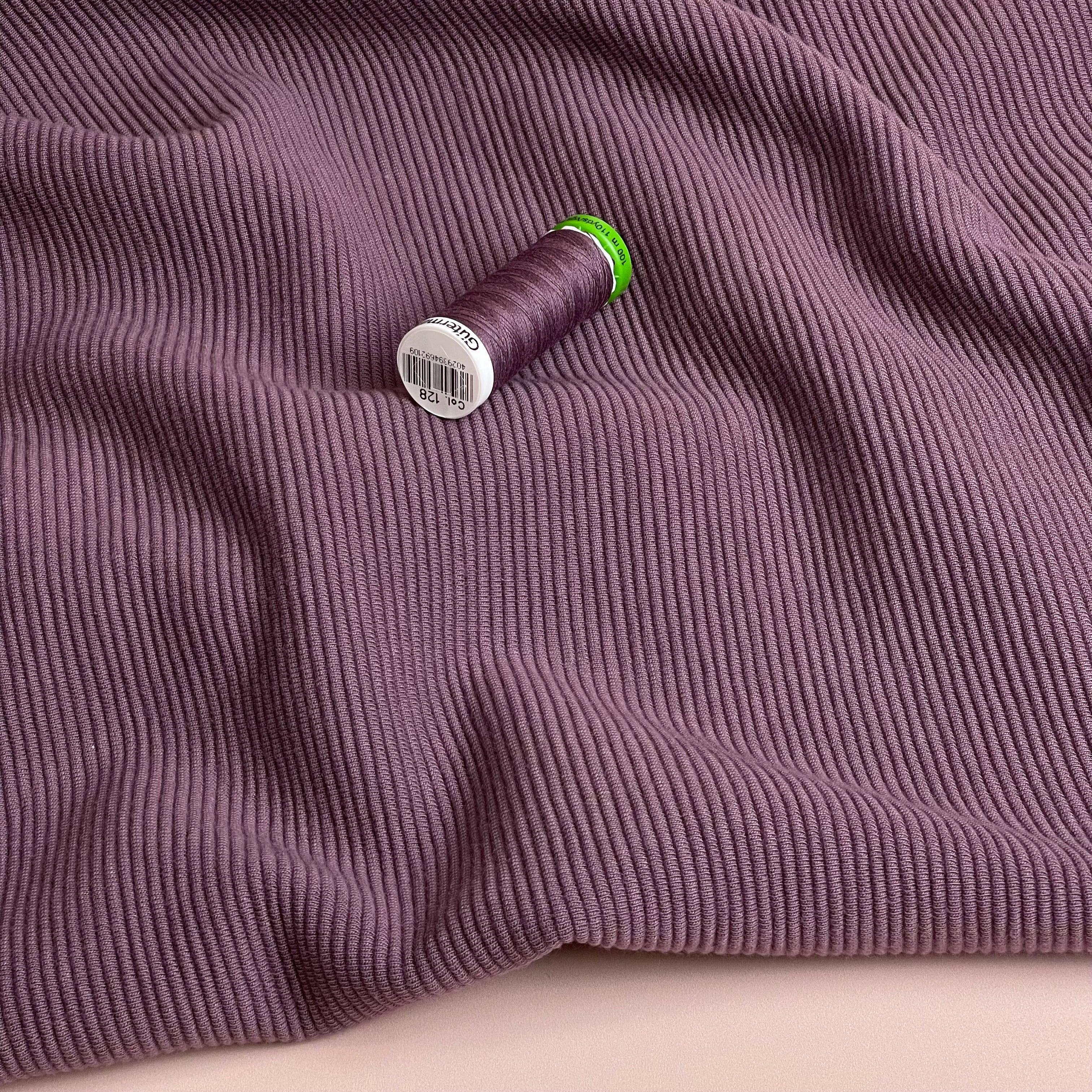 Ottoman Cotton Ribbed Knit in Mauve