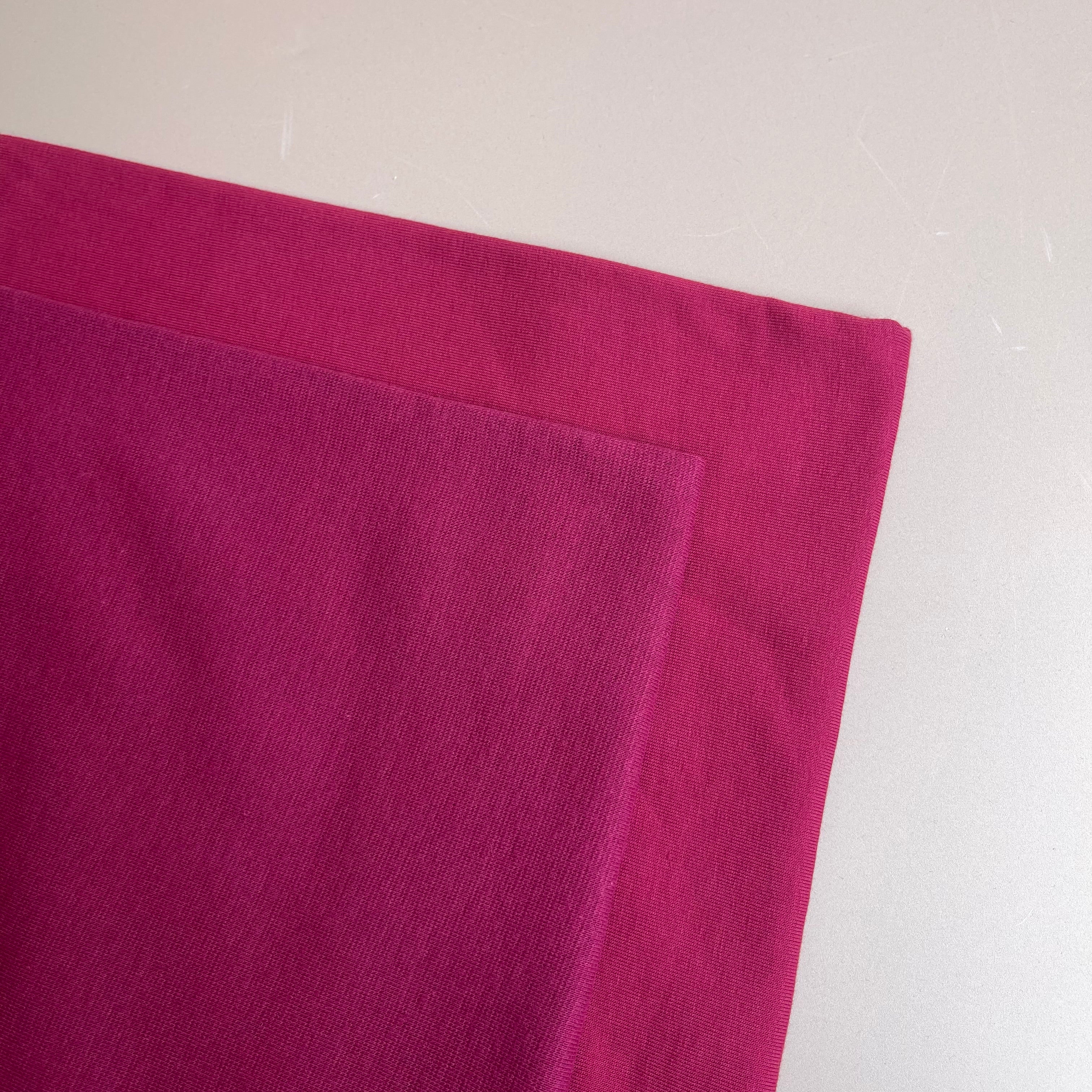 Wine Tubular Cotton Cuff Ribbing Fabric